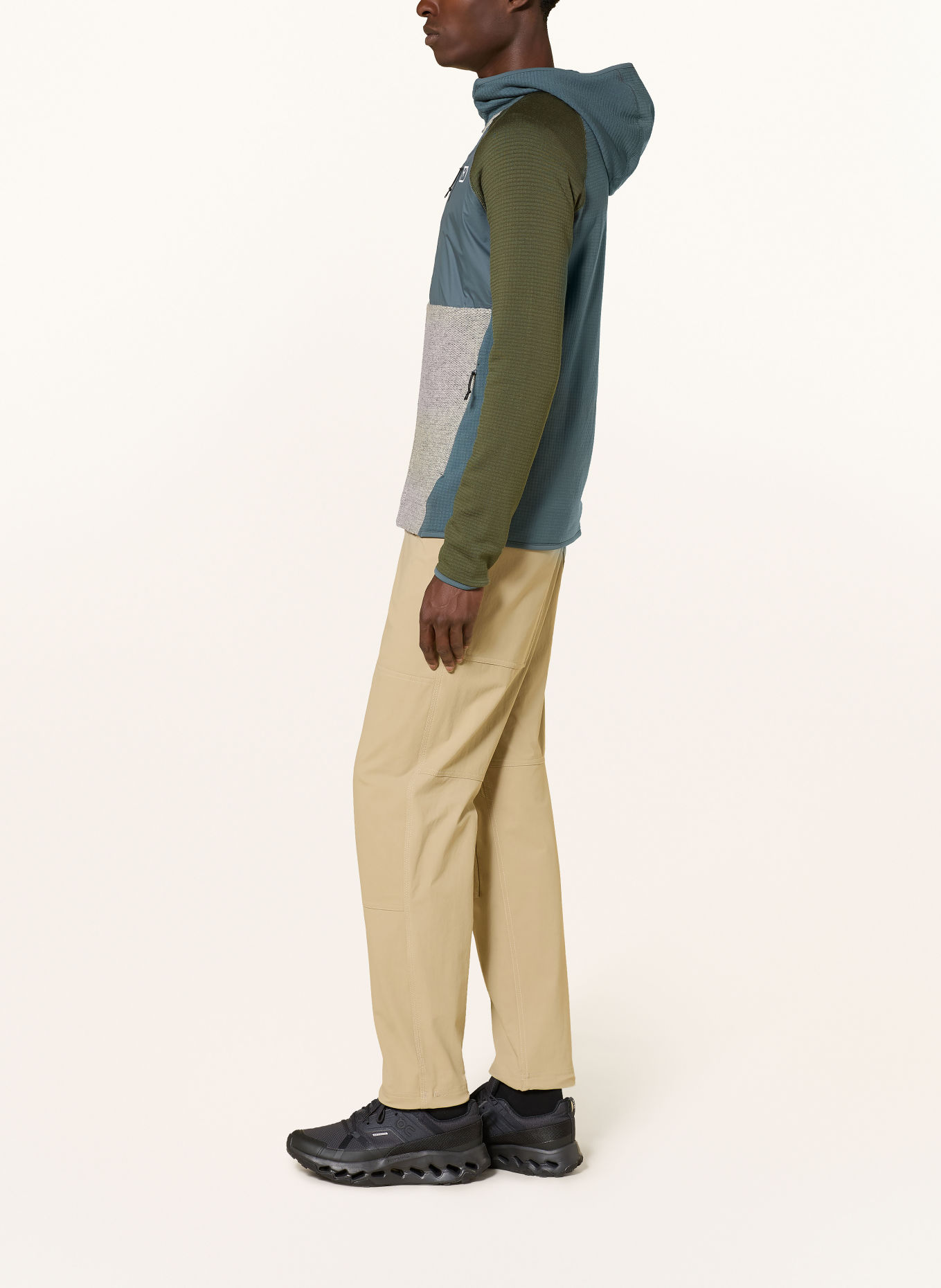 ORTOVOX Fleecejacke GP CLASSIC KNIT: GRAU / KHAKI / DUNKELBLAU