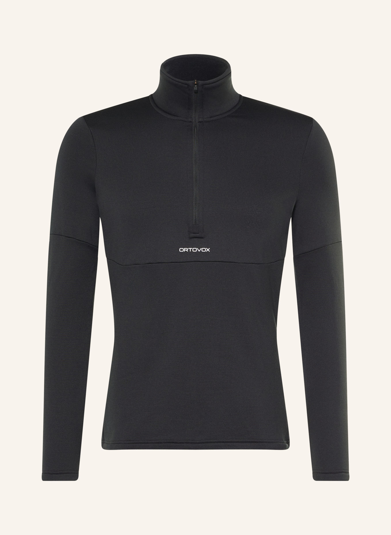 ORTOVOX Midlayer LIGHT ZIP NECK: ZWART