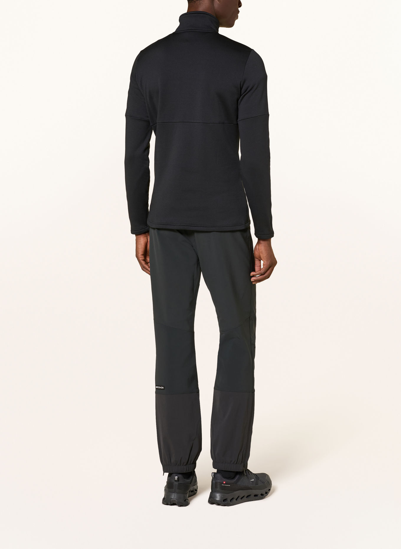 ORTOVOX Midlayer LIGHT ZIP NECK: ZWART