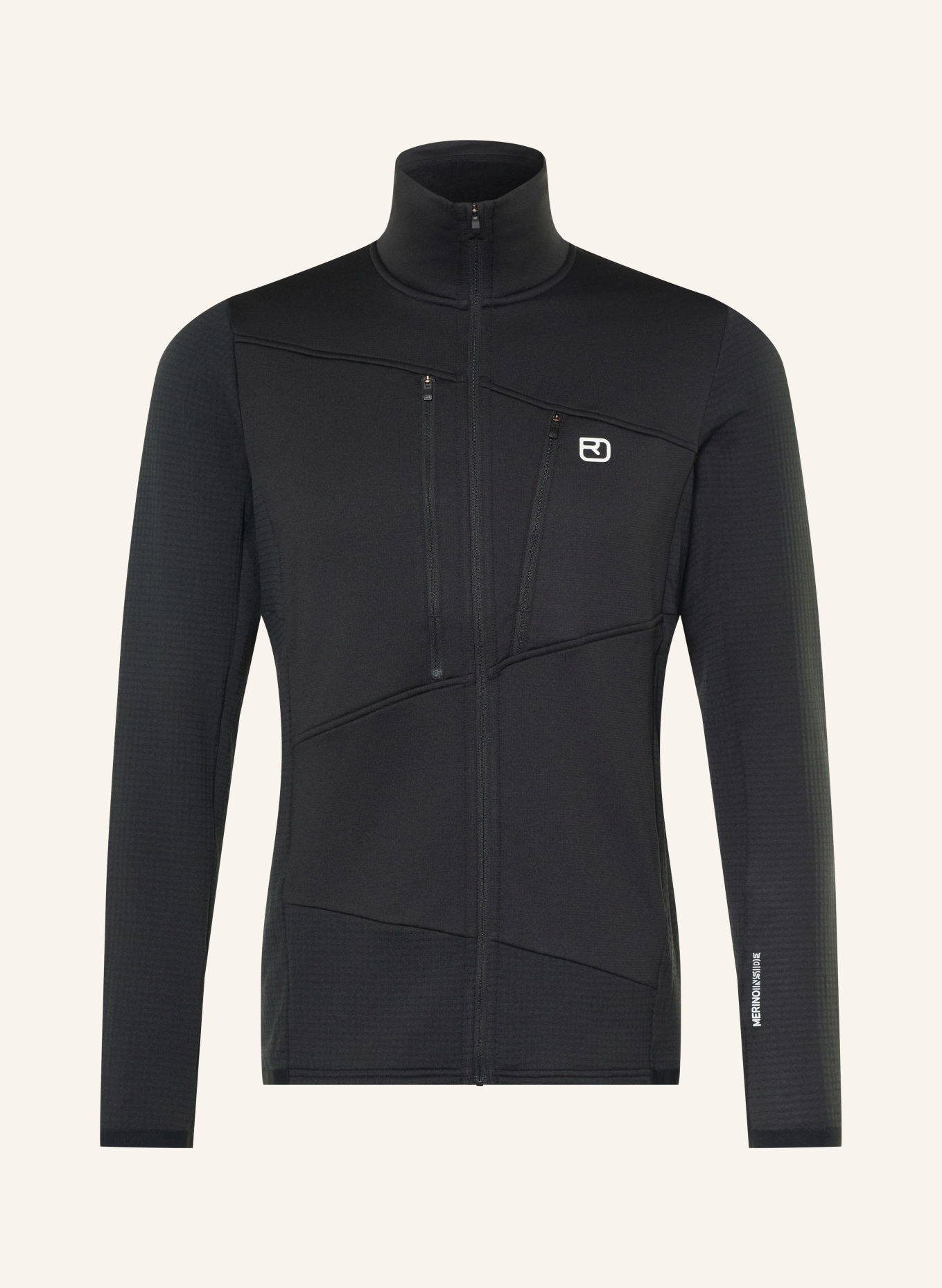ORTOVOX Fleecejacke GRID: SCHWARZ