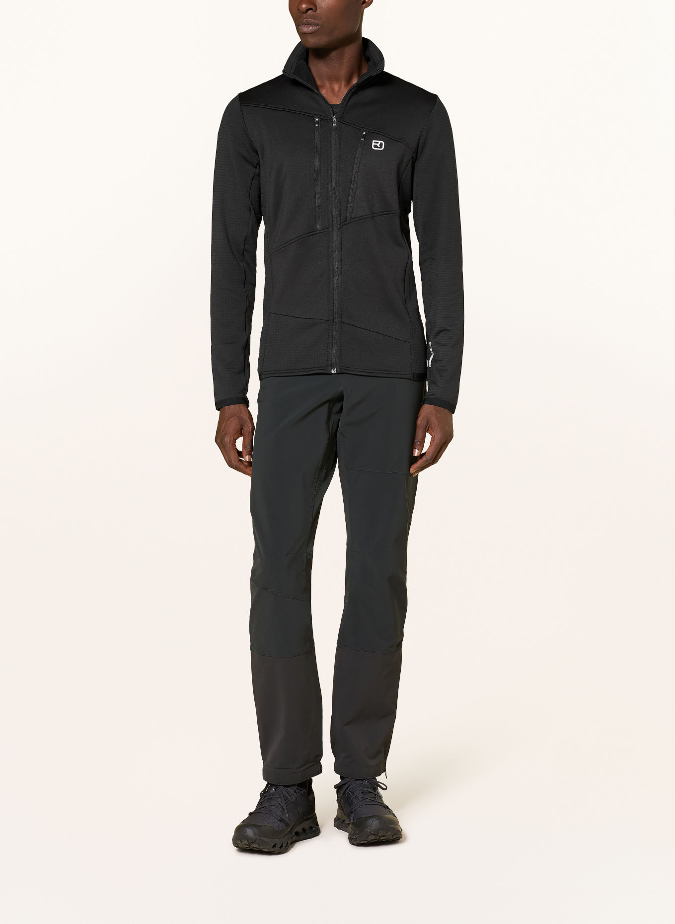 ORTOVOX Fleecejacke GRID: SCHWARZ