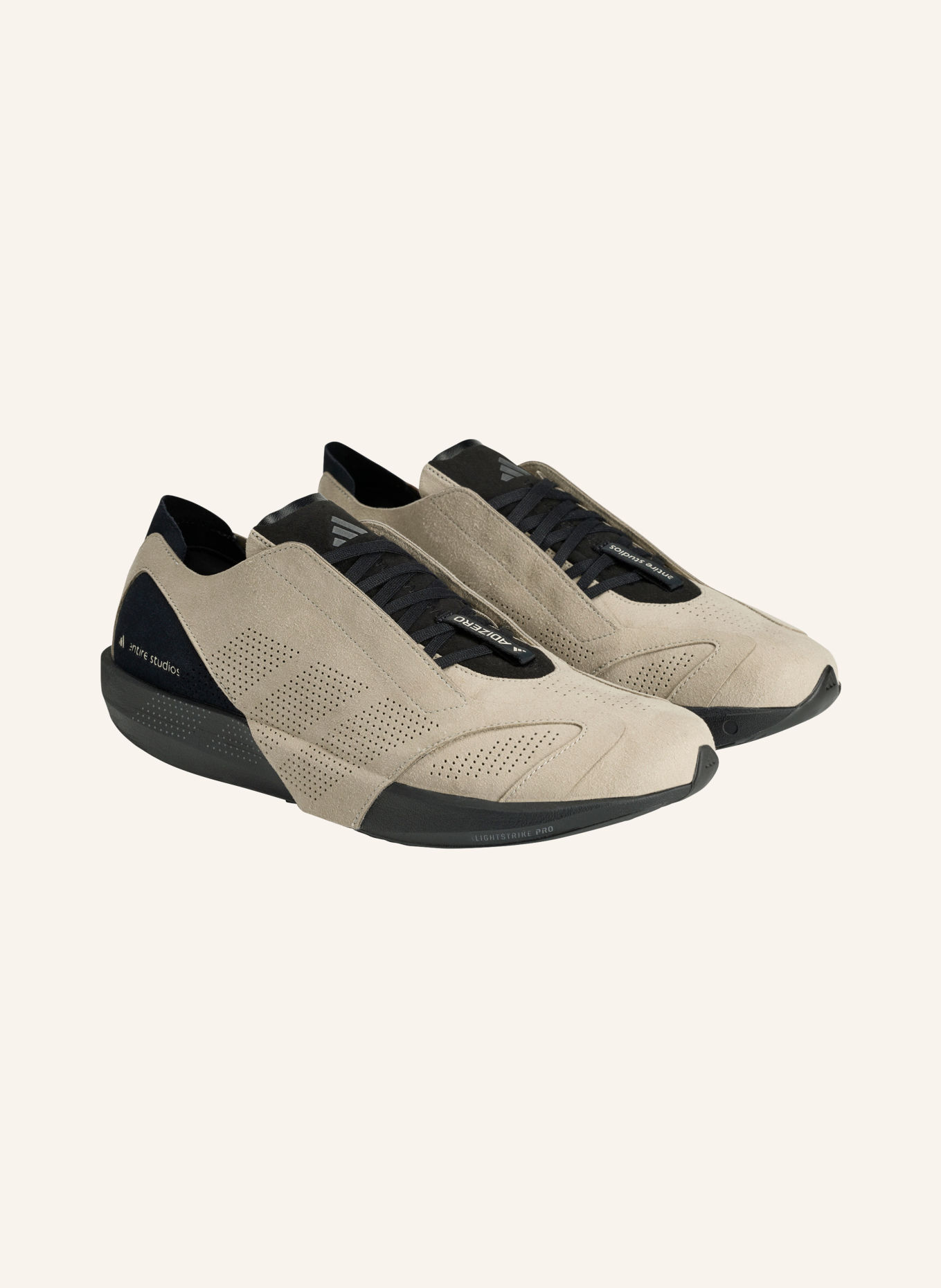 adidas Originals Sneaker ADIDAS X ENTIRE STUDIOS ADIZERO ADIOS 9: BEIGE / SCHWARZ