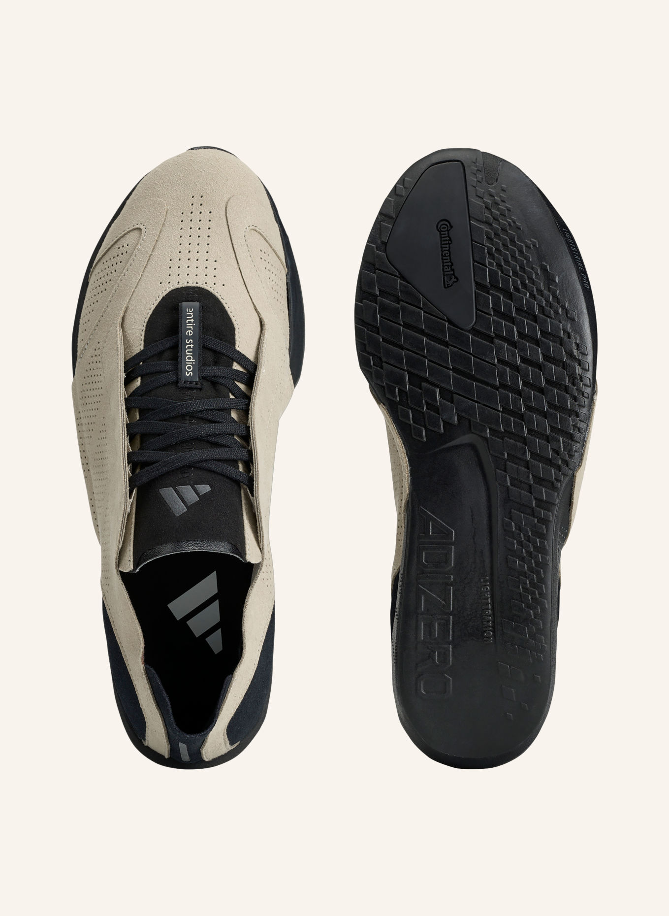 adidas Originals Sneaker ADIDAS X ENTIRE STUDIOS ADIZERO ADIOS 9: BEIGE / SCHWARZ