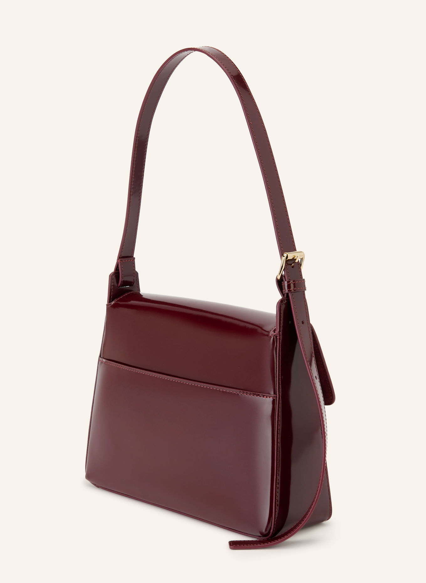 A.P.C. Torebka VIRGINIE FLAP: CIEMNOCZERWONY / ZŁOTY