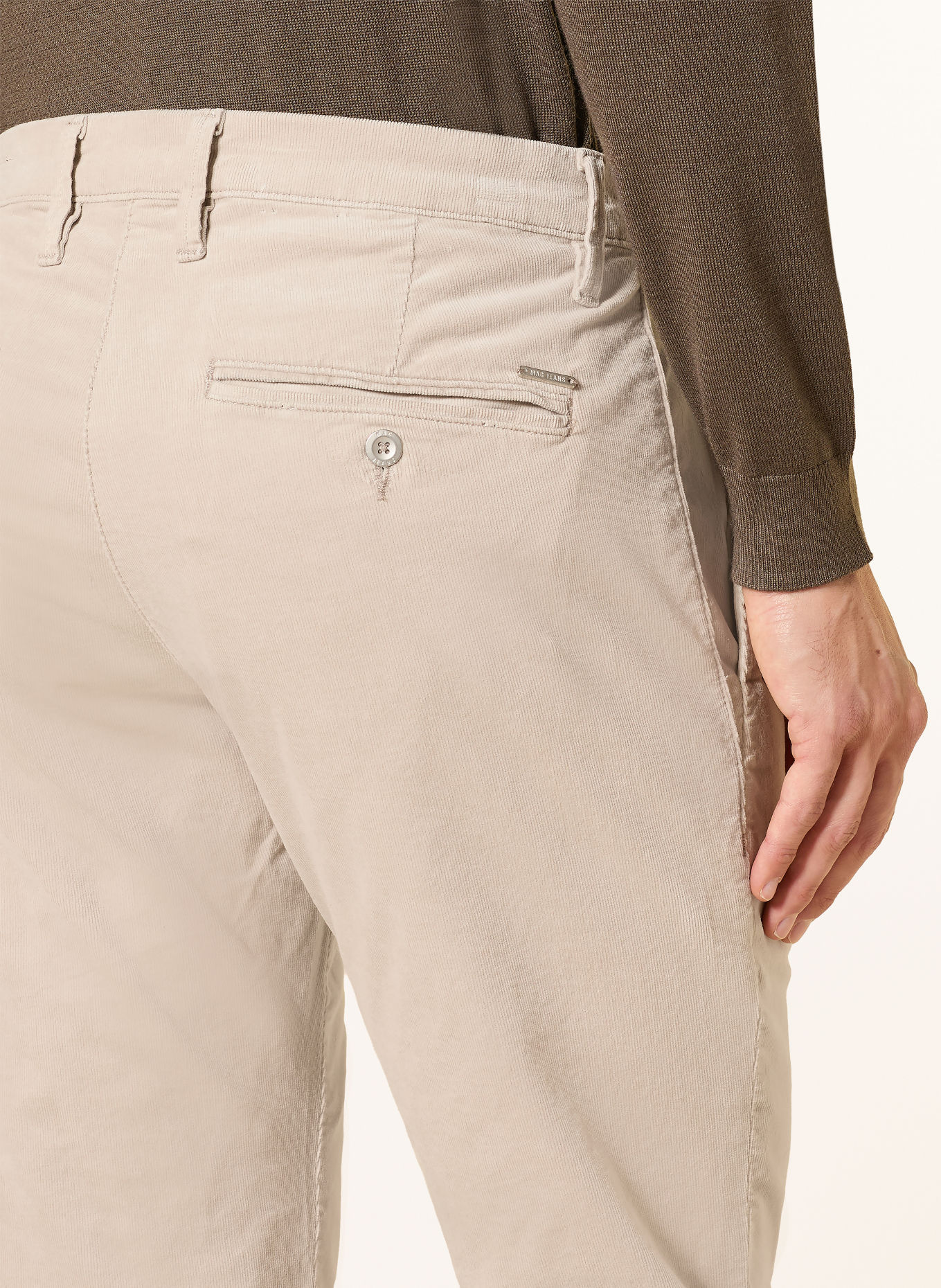 MAC Corduroy Pants, Regular Fit: BEIGE