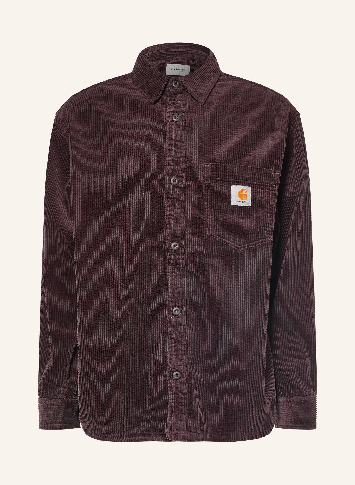 carhartt WIP Overjacket van corduroy: DONKERROOD