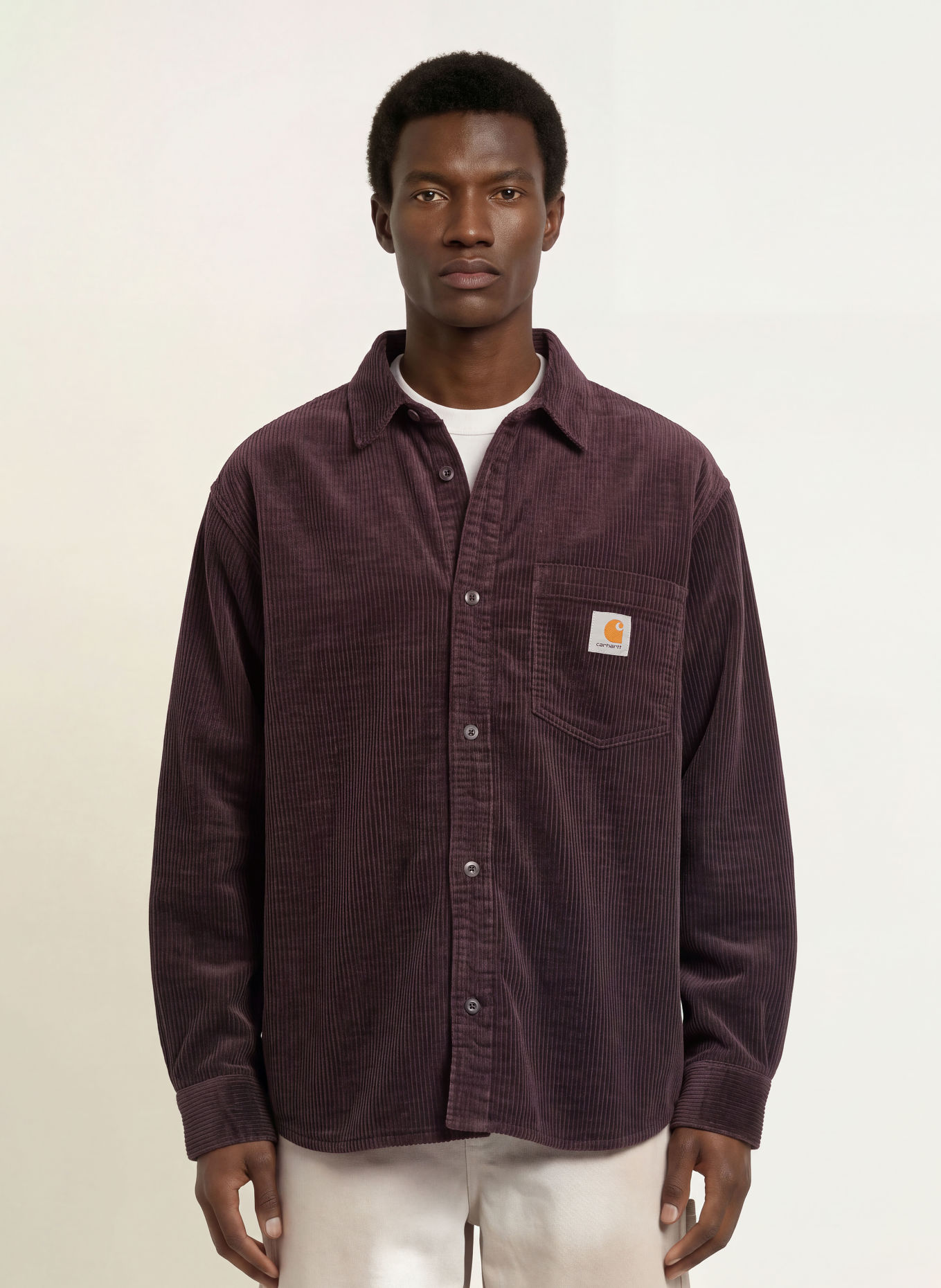 carhartt WIP Overjacket van corduroy: DONKERROOD