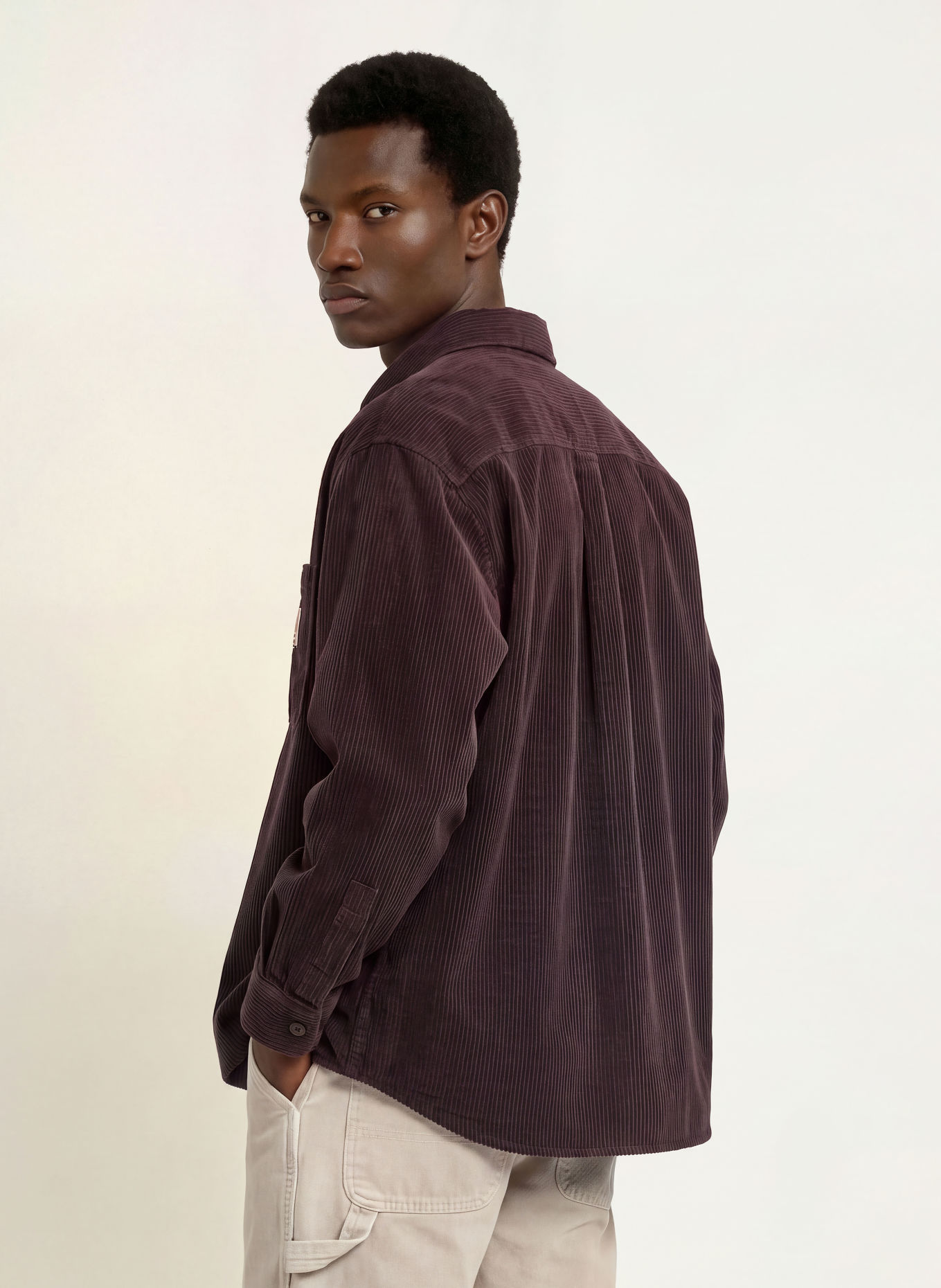 carhartt WIP Overjacket van corduroy: DONKERROOD