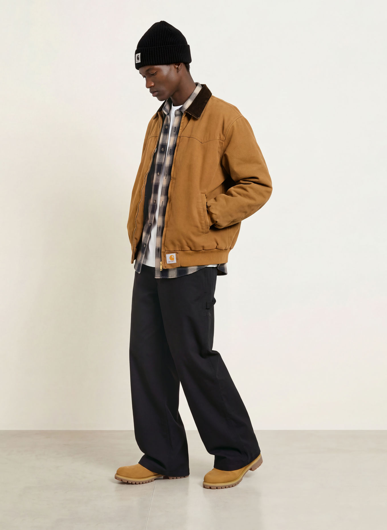 carhartt WIP Blouson SANTA FE: COGNAC / MARRON FONCÉ