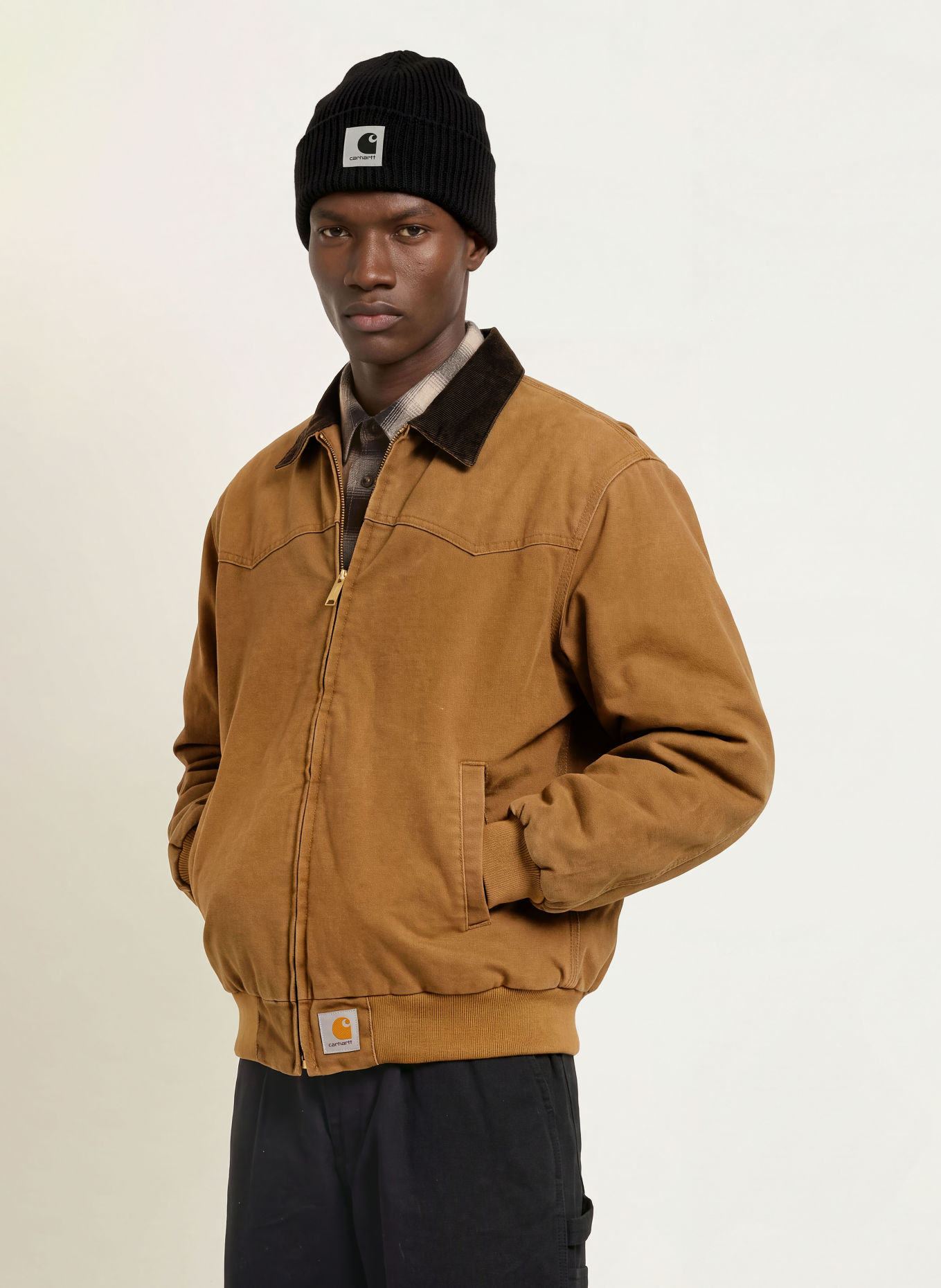 carhartt WIP Blouson SANTA FE: COGNAC / MARRON FONCÉ