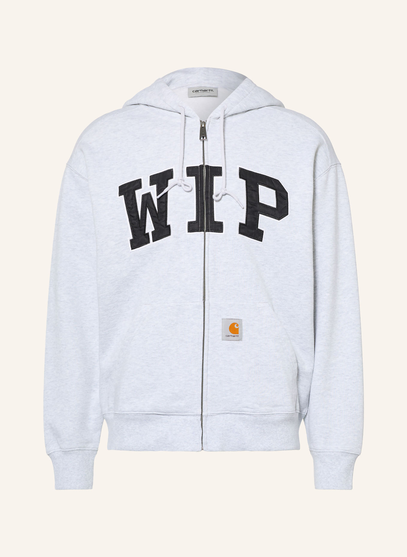carhartt WIP Sweatvest: LICHTGRIJS / ZWART