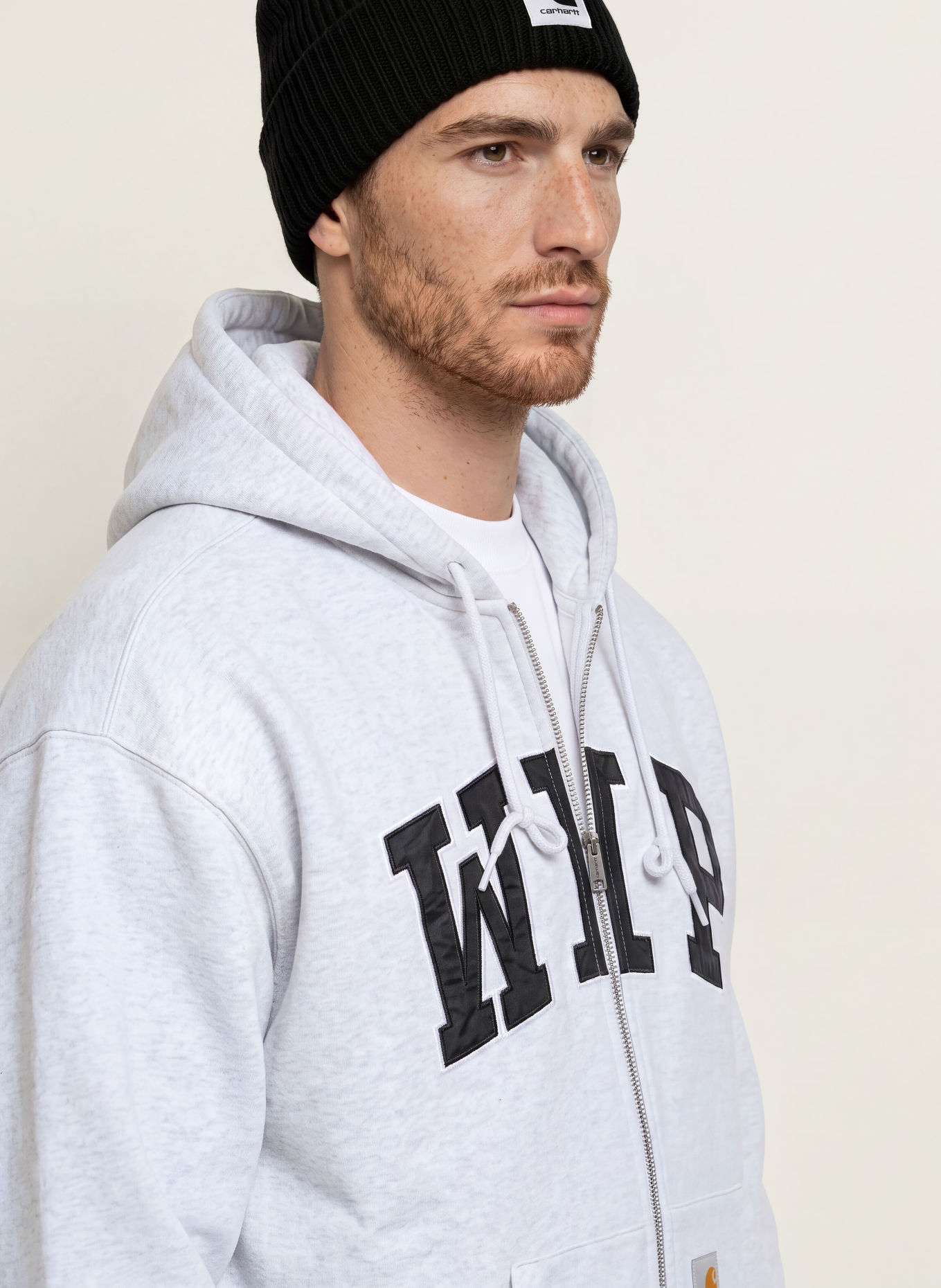 carhartt WIP Sweatvest: LICHTGRIJS / ZWART