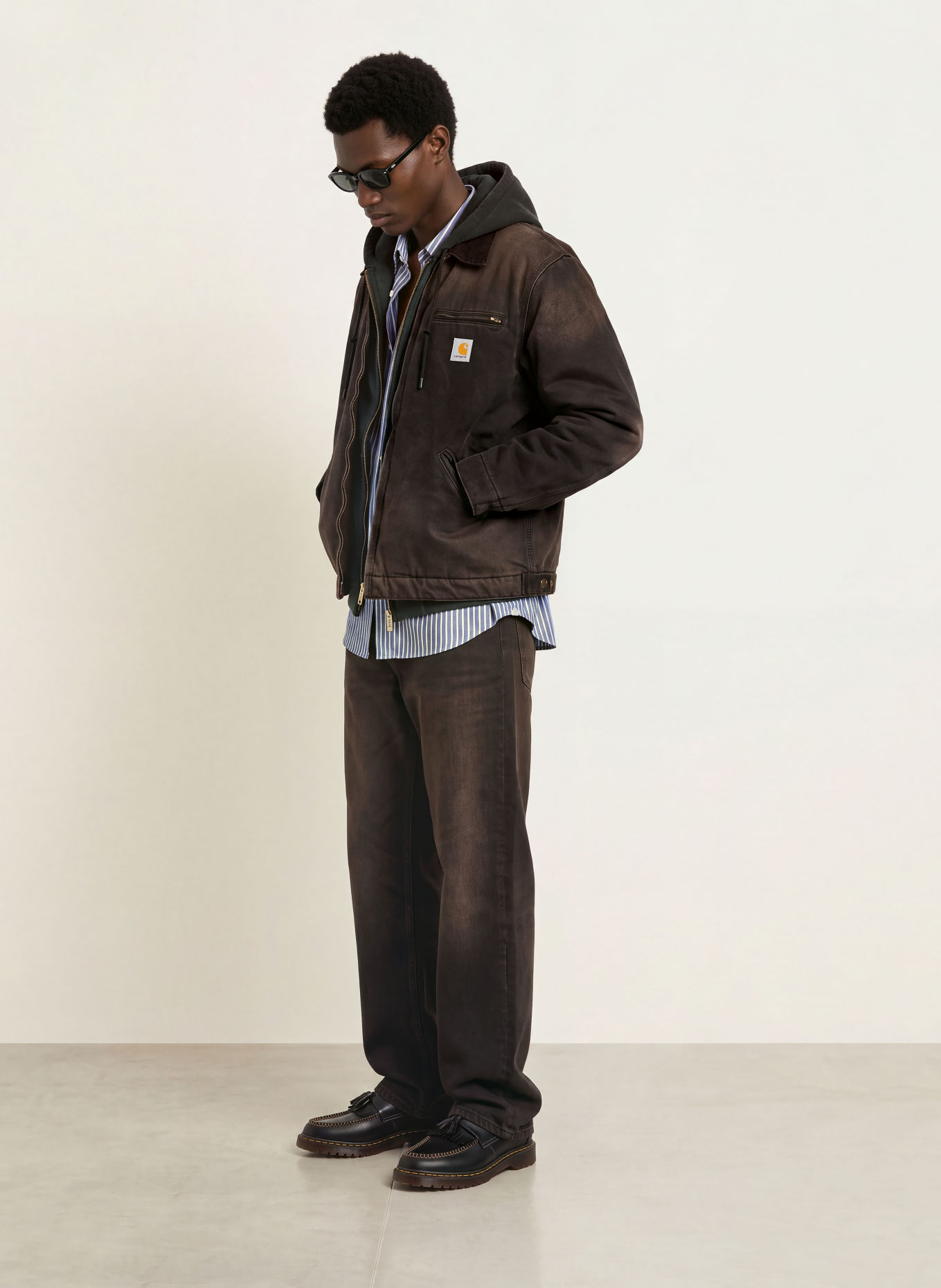 carhartt WIP Kurtka dżinsowa OG DETROIT: 00E0R BLACK / BLACK