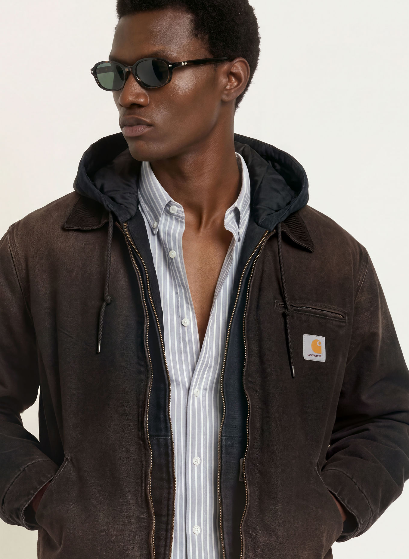 carhartt WIP Kurtka dżinsowa OG DETROIT: 00E0R BLACK / BLACK