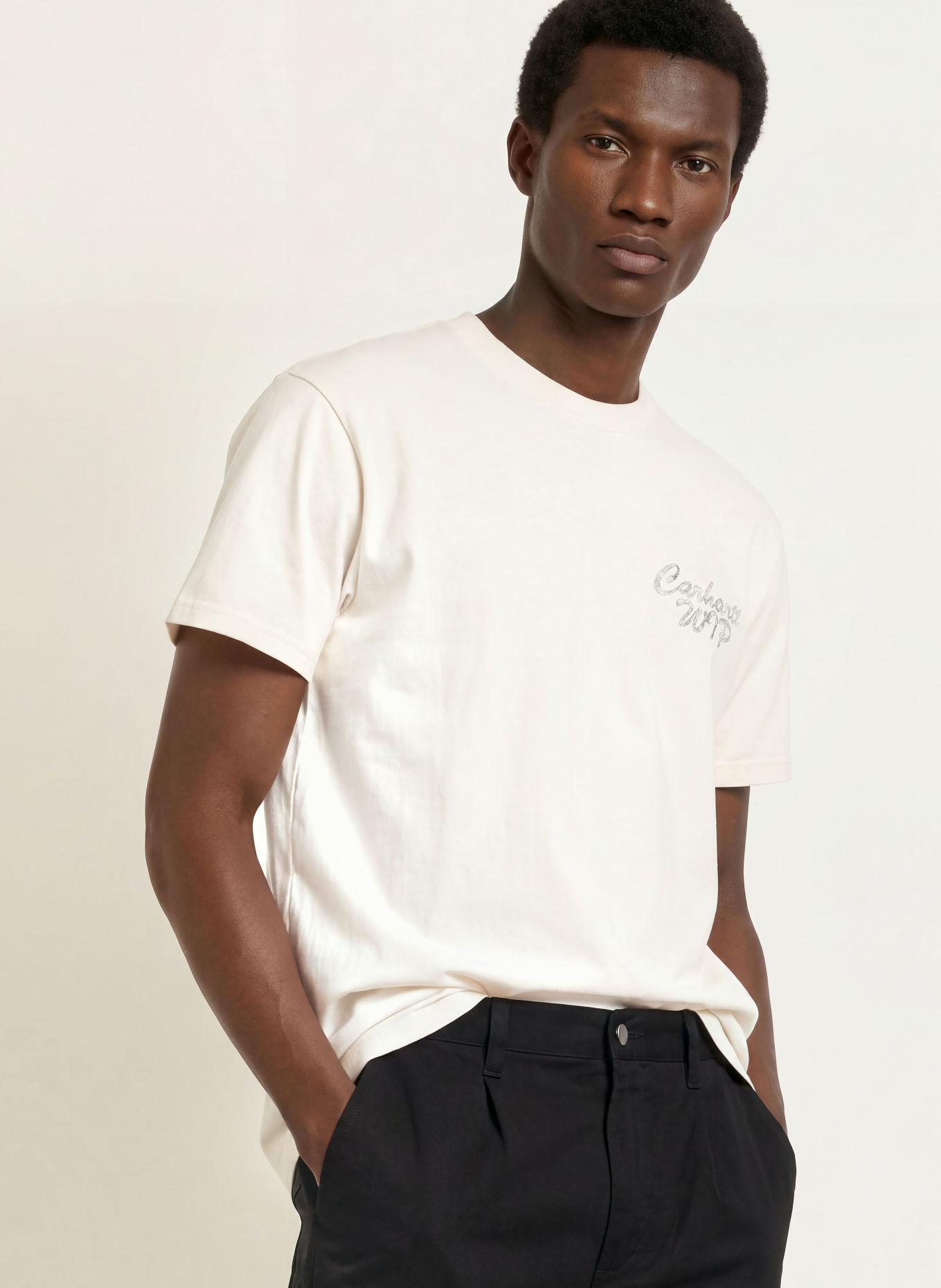 carhartt WIP T-shirt: WIT / GRIJS