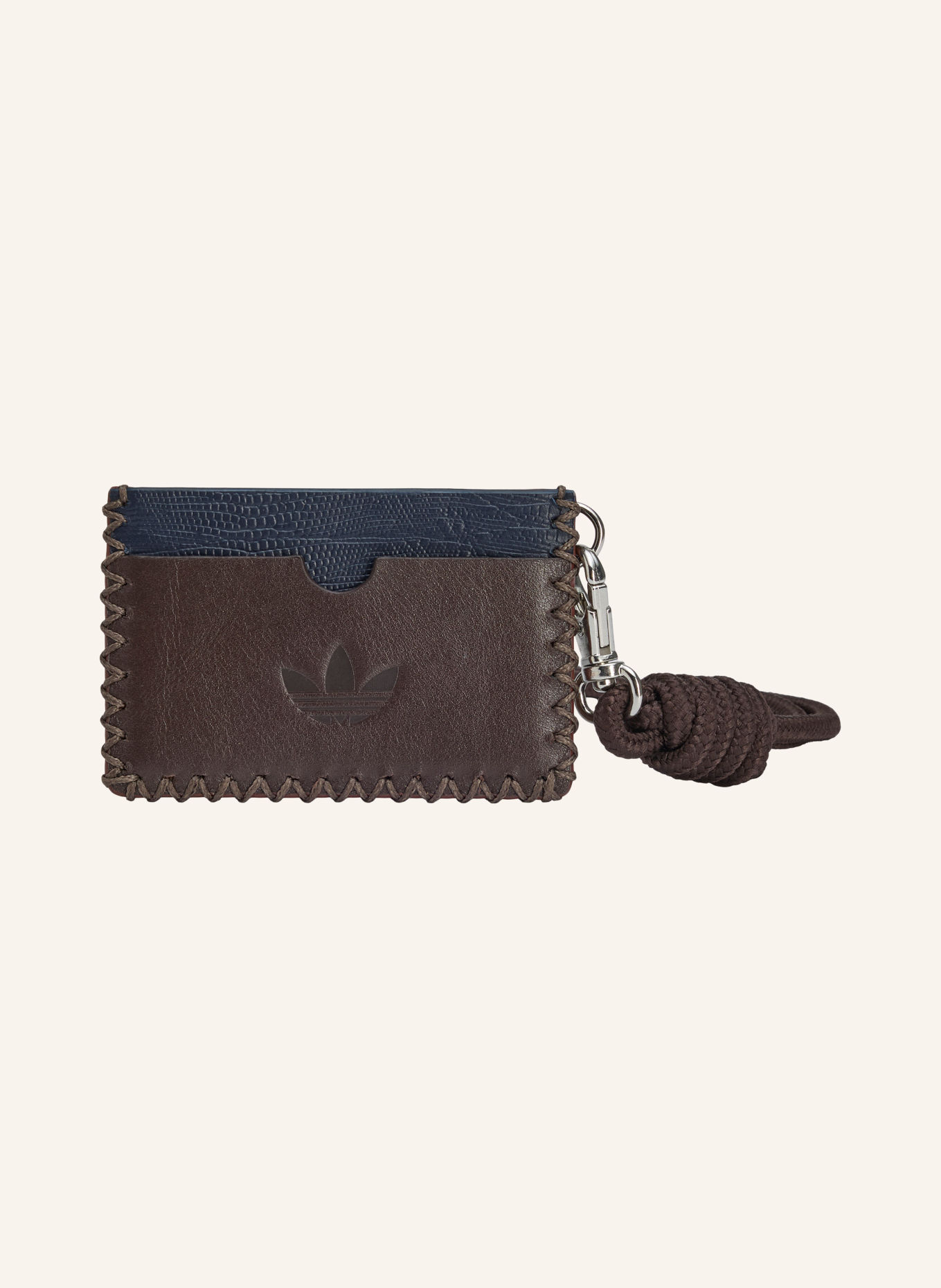 adidas Originals Porte-cartes WB LANYARD: MARRON FONCÉ / ARGENT / MARRON