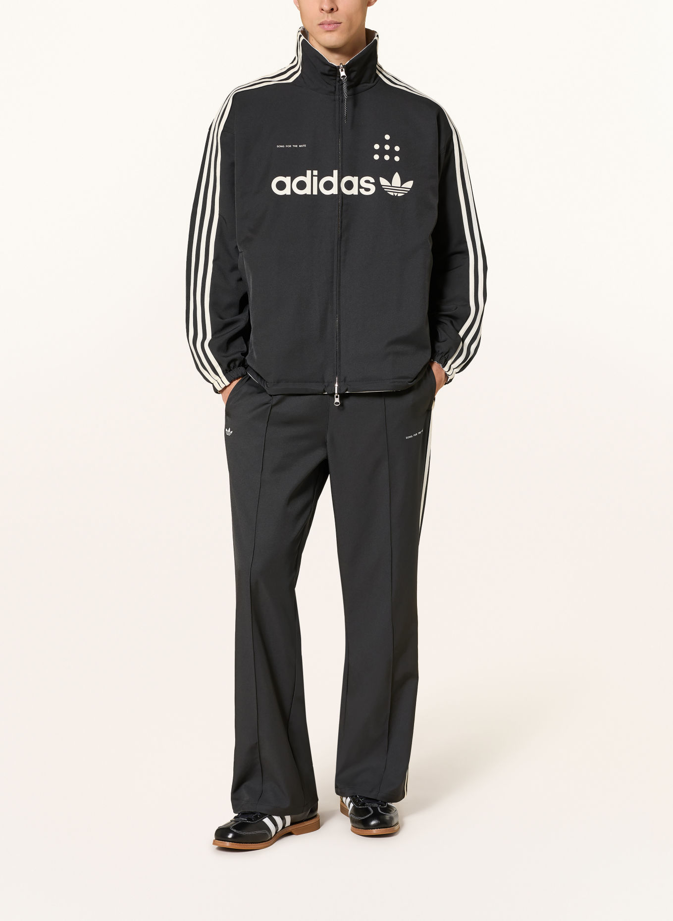 adidas Originals Vändbar träningsjacka ADI008: SVART / VIT