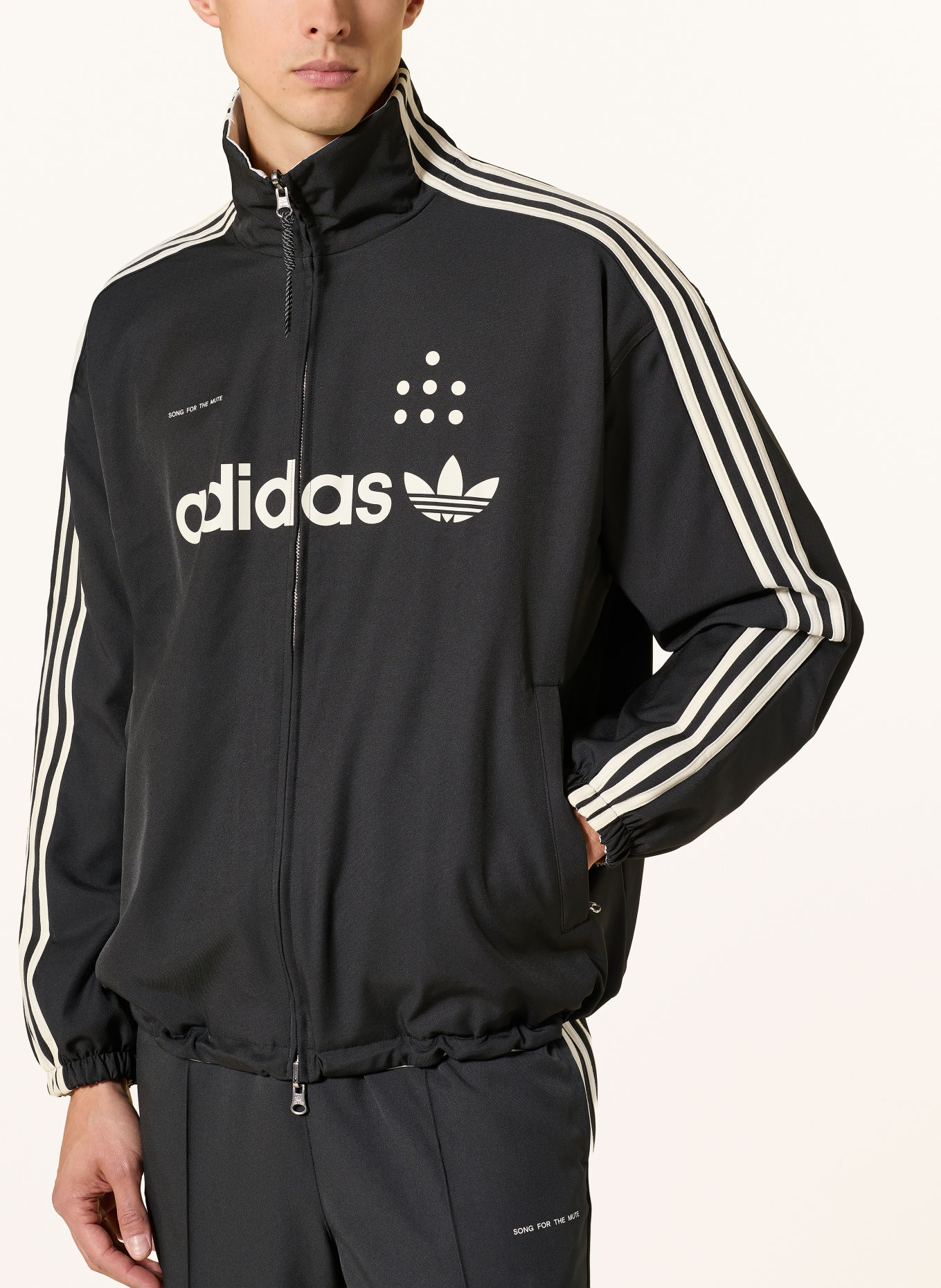 adidas Originals Vändbar träningsjacka ADI008: SVART / VIT