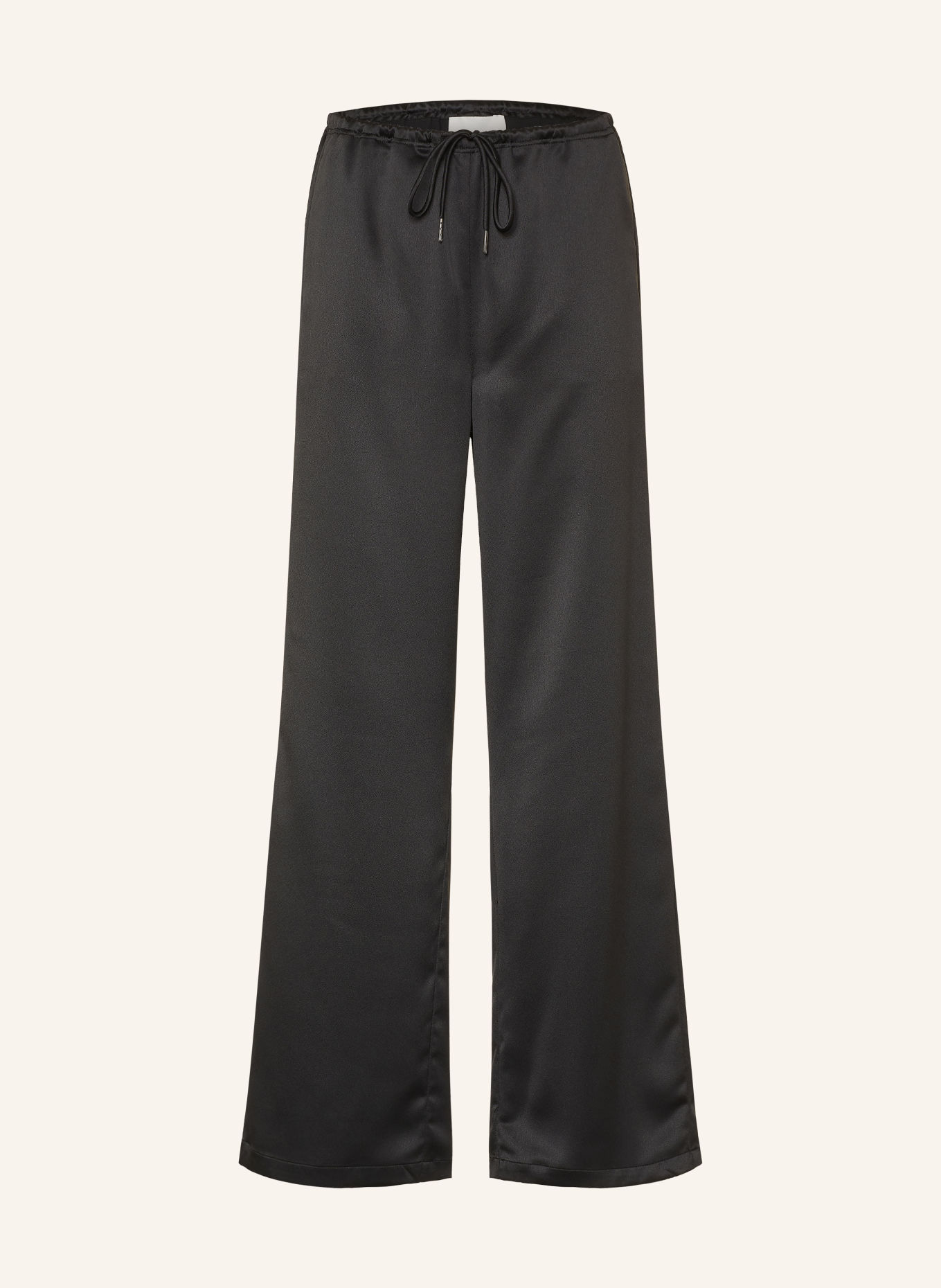 Juvia Marlenehose FLORENS aus Satin: SCHWARZ
