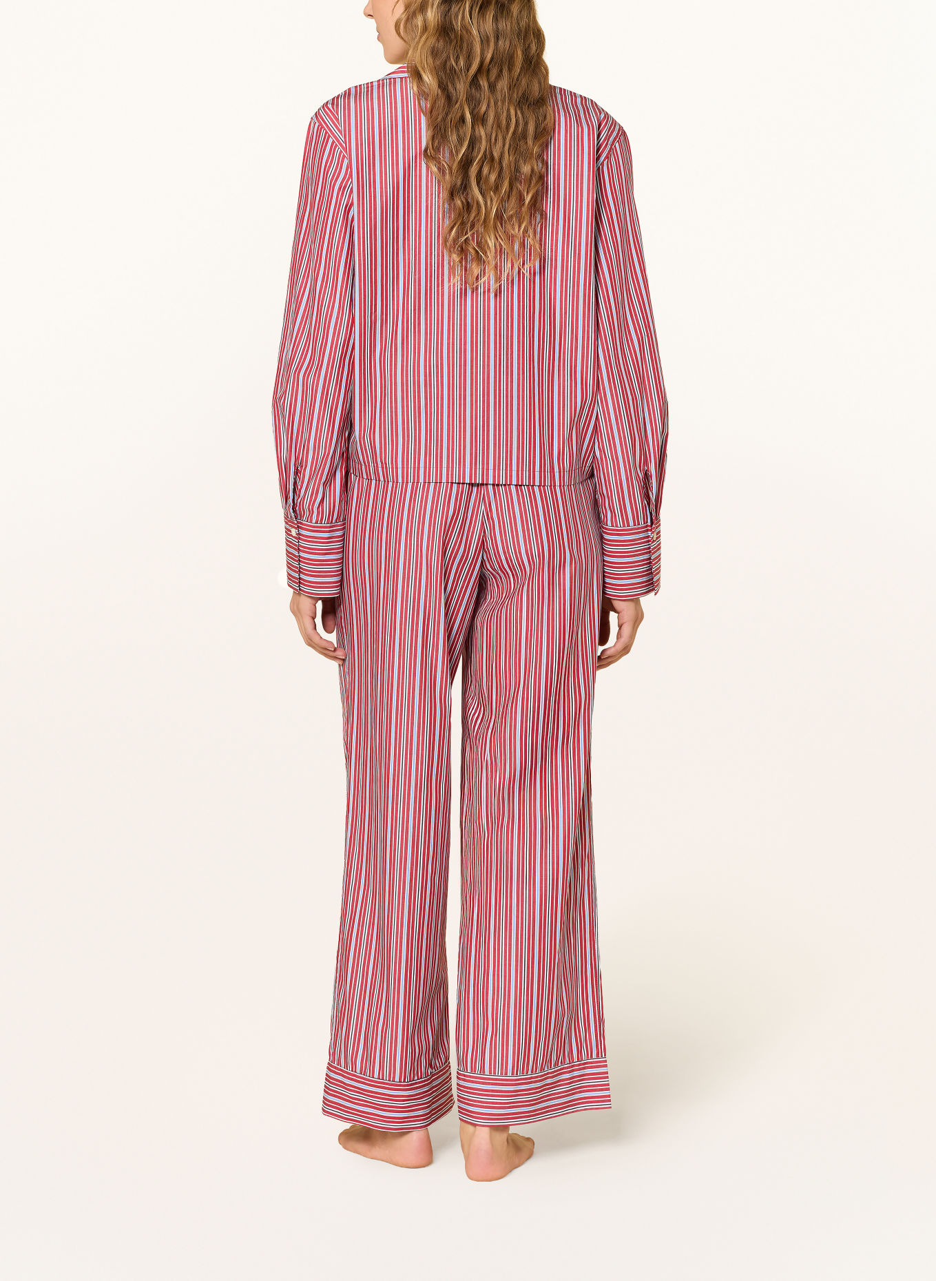 POLO RALPH LAUREN Pyjama: DONKERROOD / WIT / ZWART