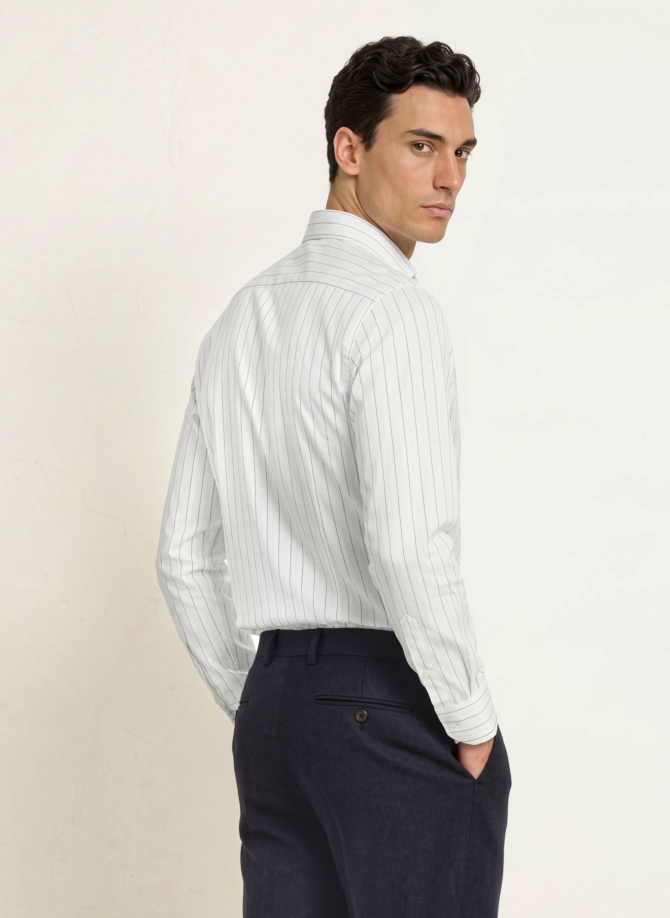PROFUOMO Hemd Slim Fit: WEISS / HELLBLAU
