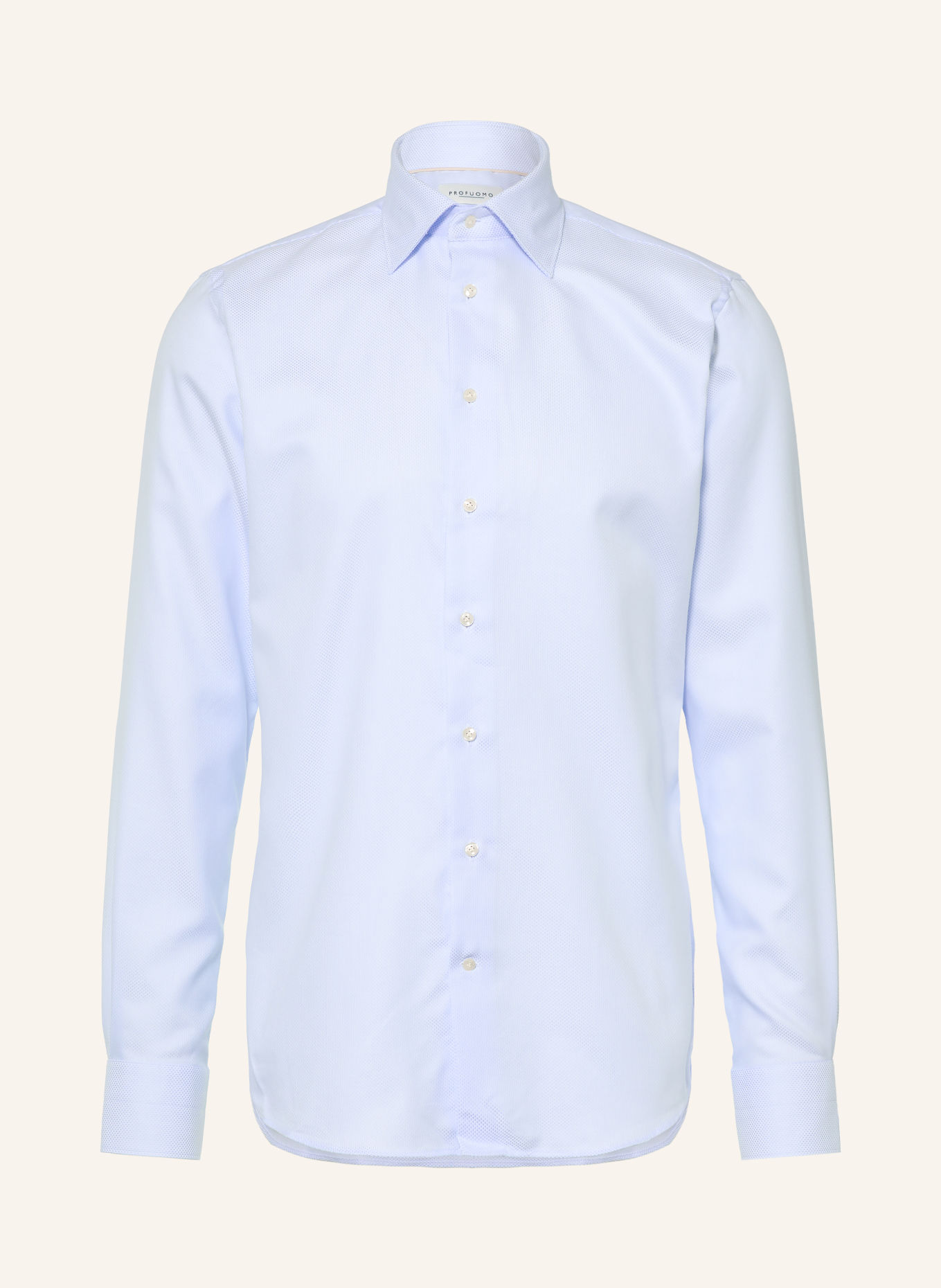 PROFUOMO Chemise coupe slim: BLEU CLAIR / BLANC