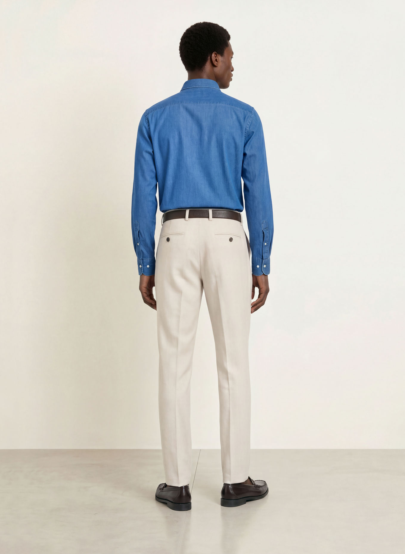 PROFUOMO Chemise coupe ajustée: BLEU