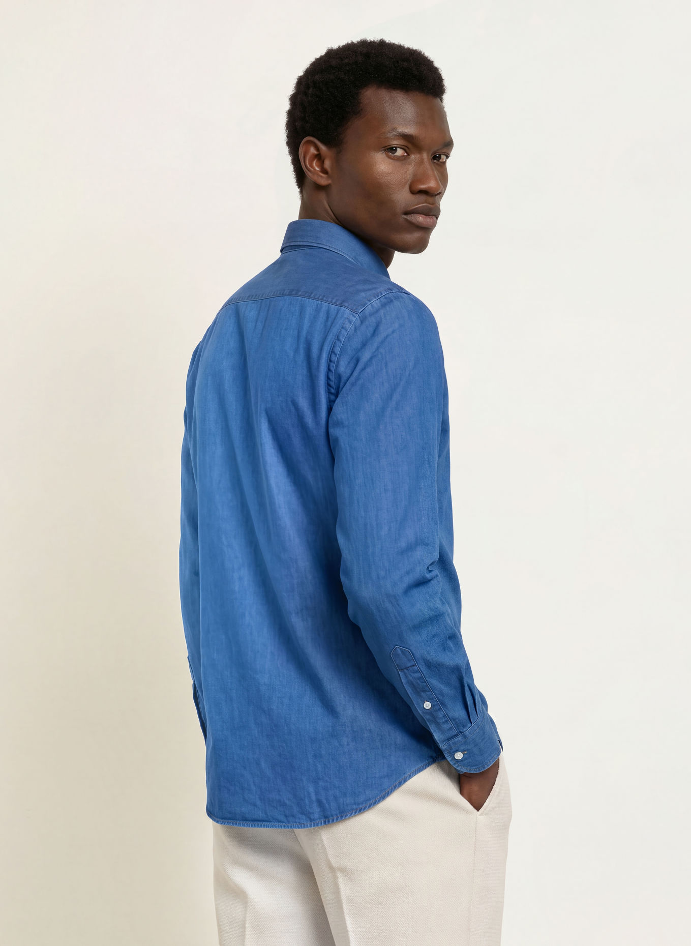 PROFUOMO Chemise coupe ajustée: BLEU