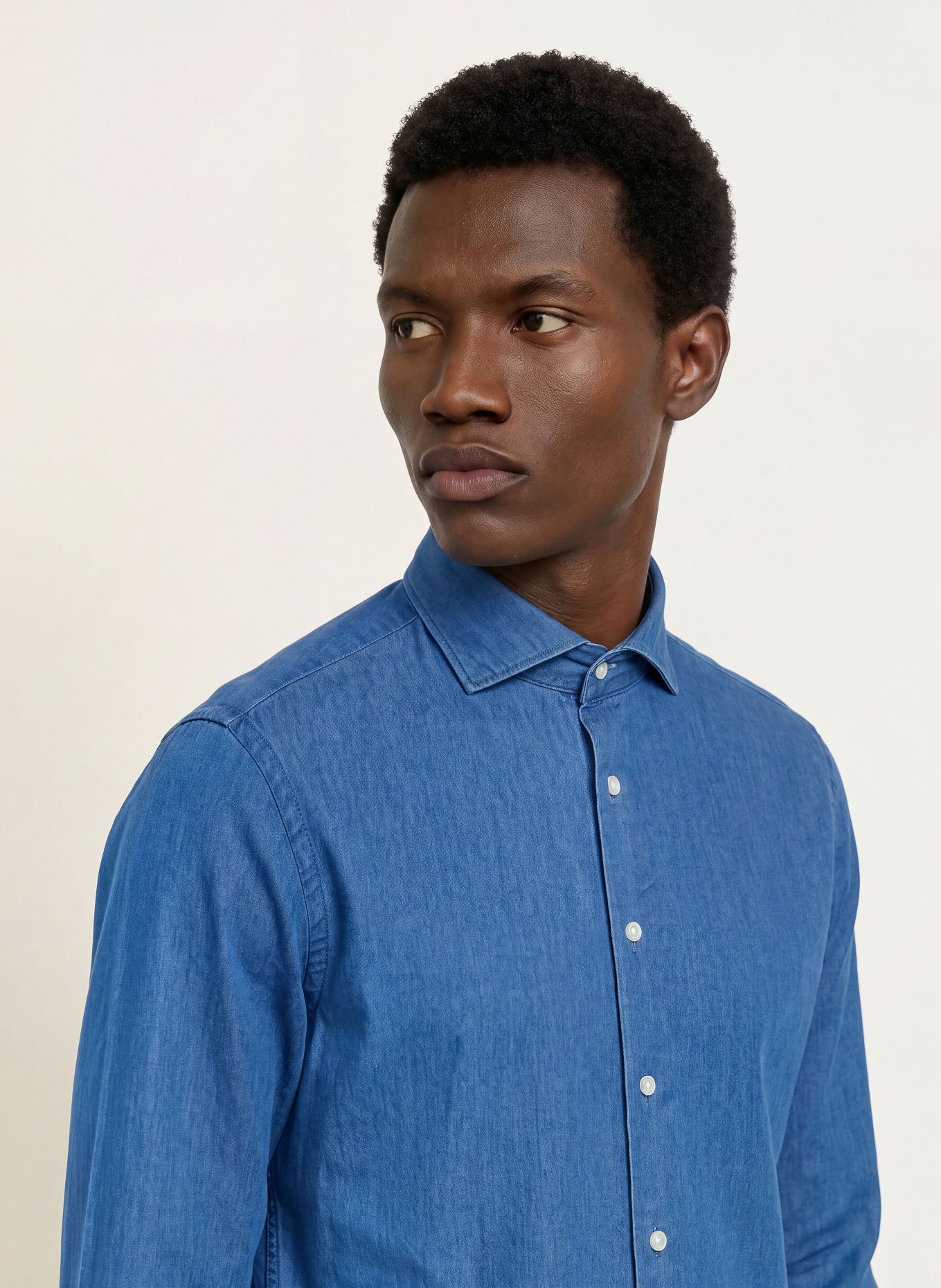 PROFUOMO Chemise coupe ajustée: BLEU