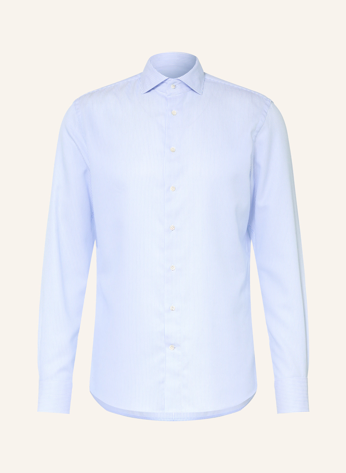 PROFUOMO Chemise coupe ajustée: BLEU CLAIR / BLANC