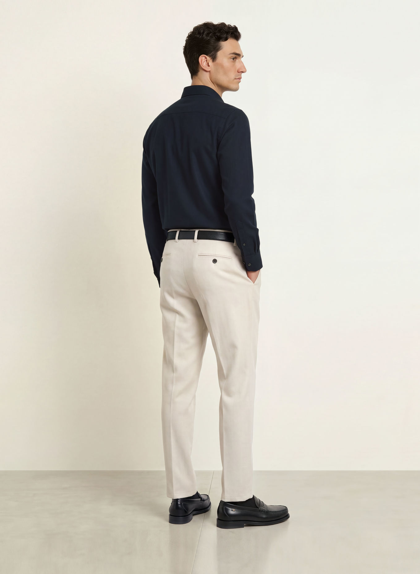 PROFUOMO Slim-Fit Shirt: DARK BLUE