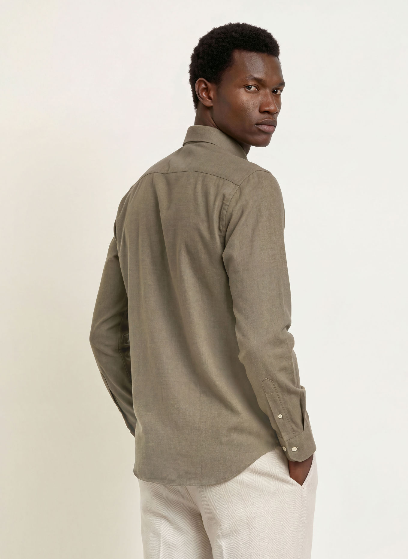 PROFUOMO Chemise coupe slim: VERT