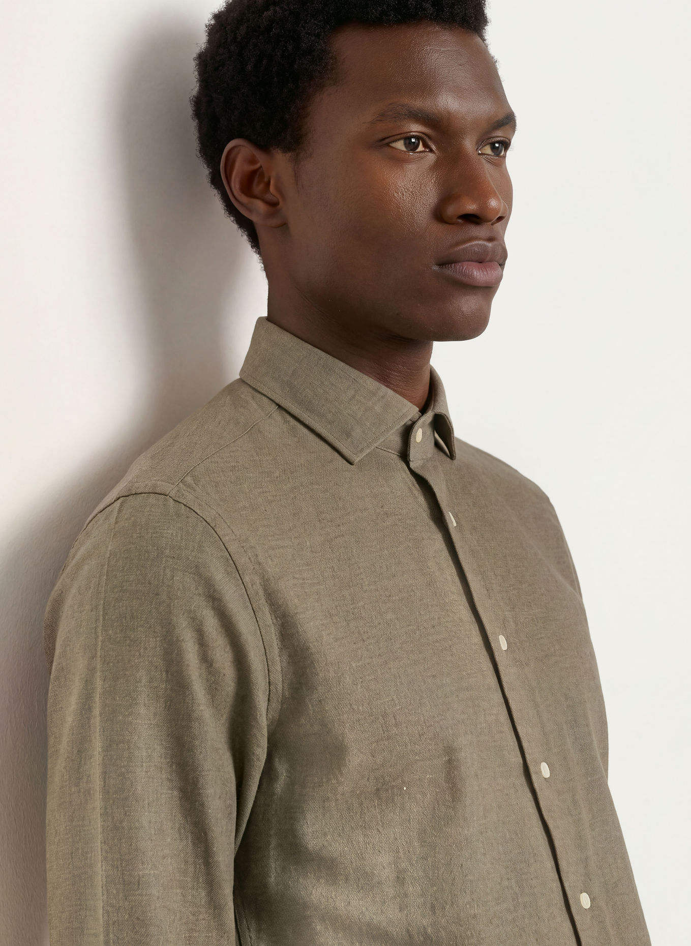 PROFUOMO Chemise coupe slim: VERT
