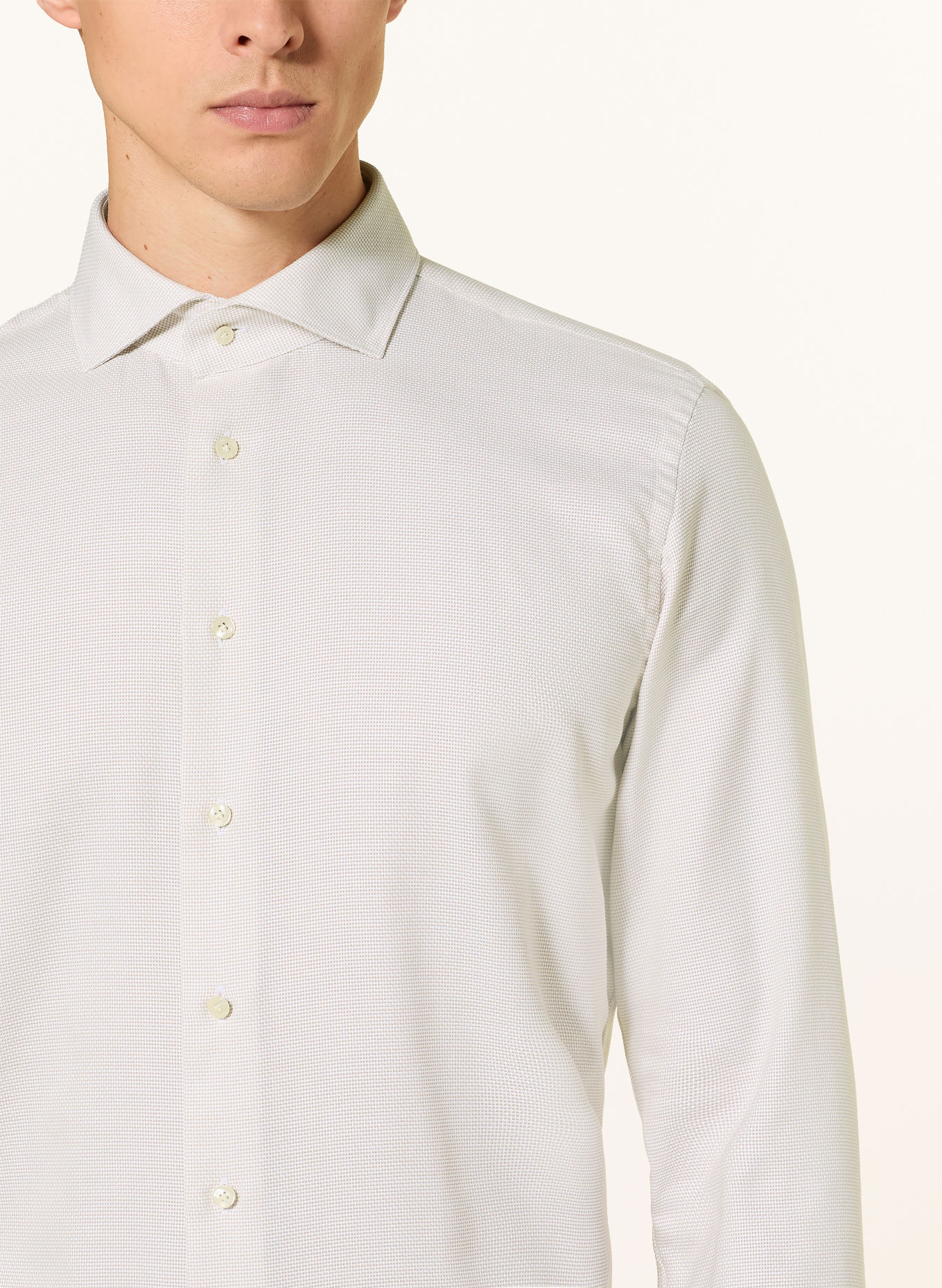 PROFUOMO Chemise coupe slim: BEIGE