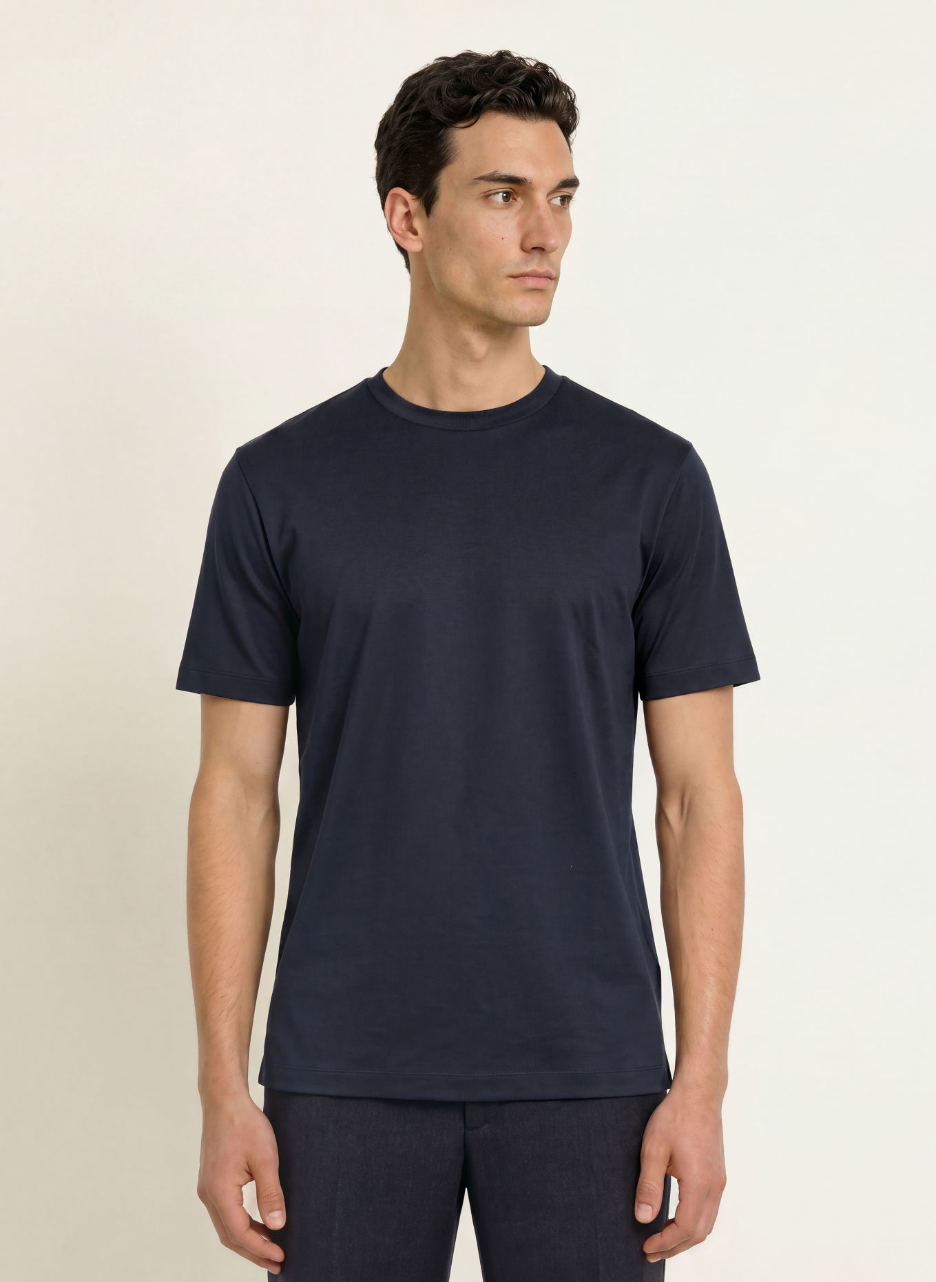 PROFUOMO T-shirt: BLEU FONCÉ