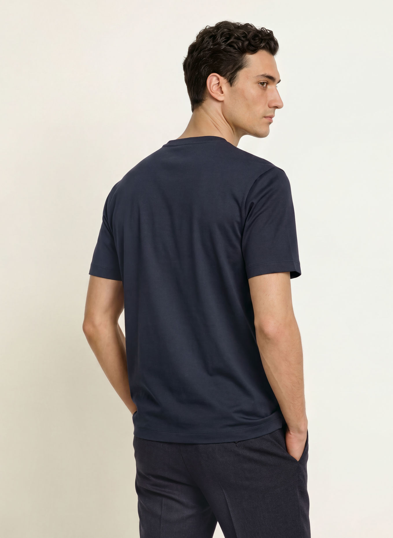 PROFUOMO T-shirt: BLEU FONCÉ