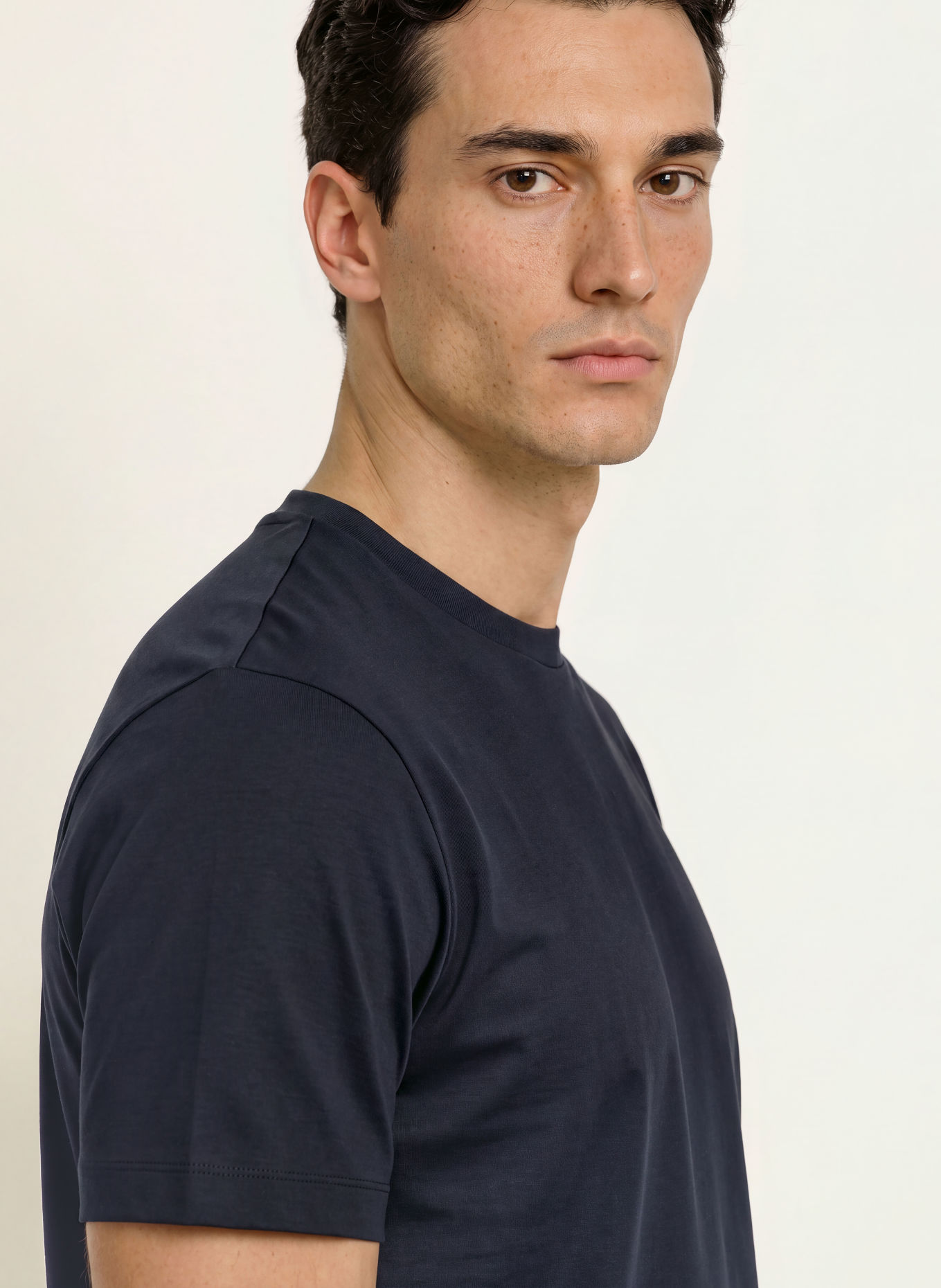 PROFUOMO T-shirt: BLEU FONCÉ