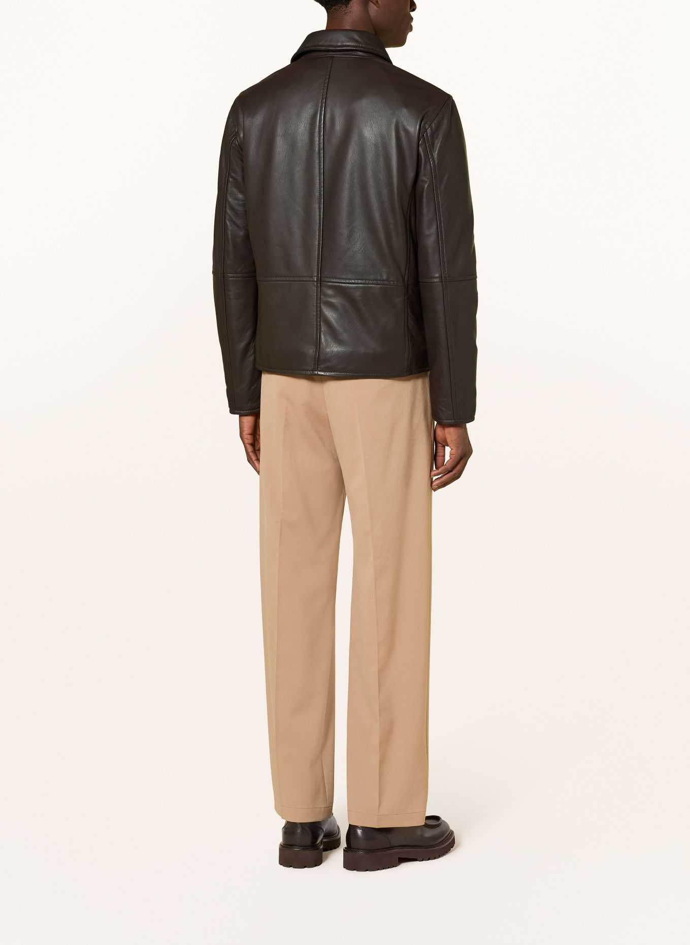 STRELLSON Lederjacke KELLAN: DUNKELBRAUN
