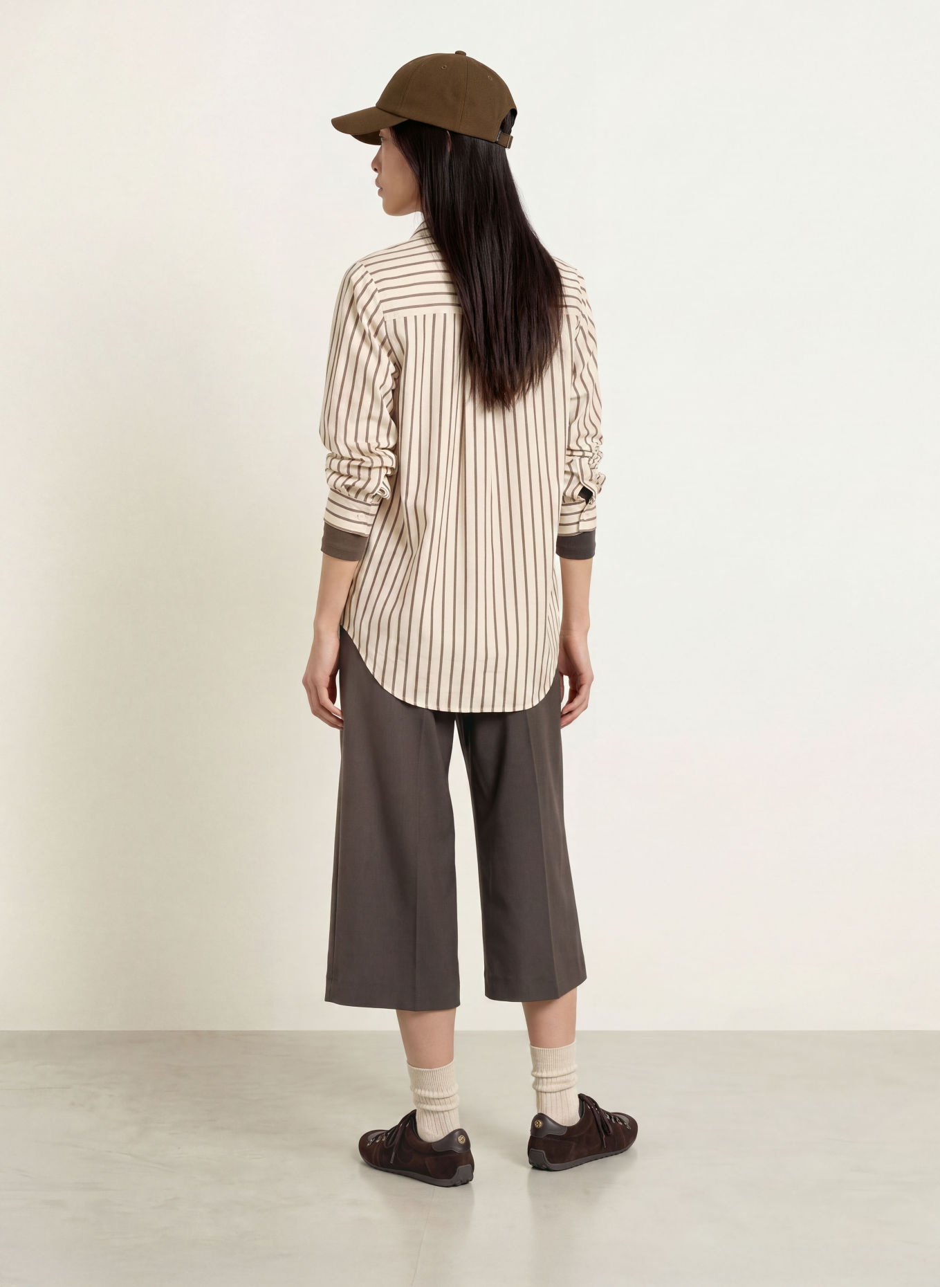 ARMEDANGELS Overhemdblouse: CRÈME / MARRON FONCÉ
