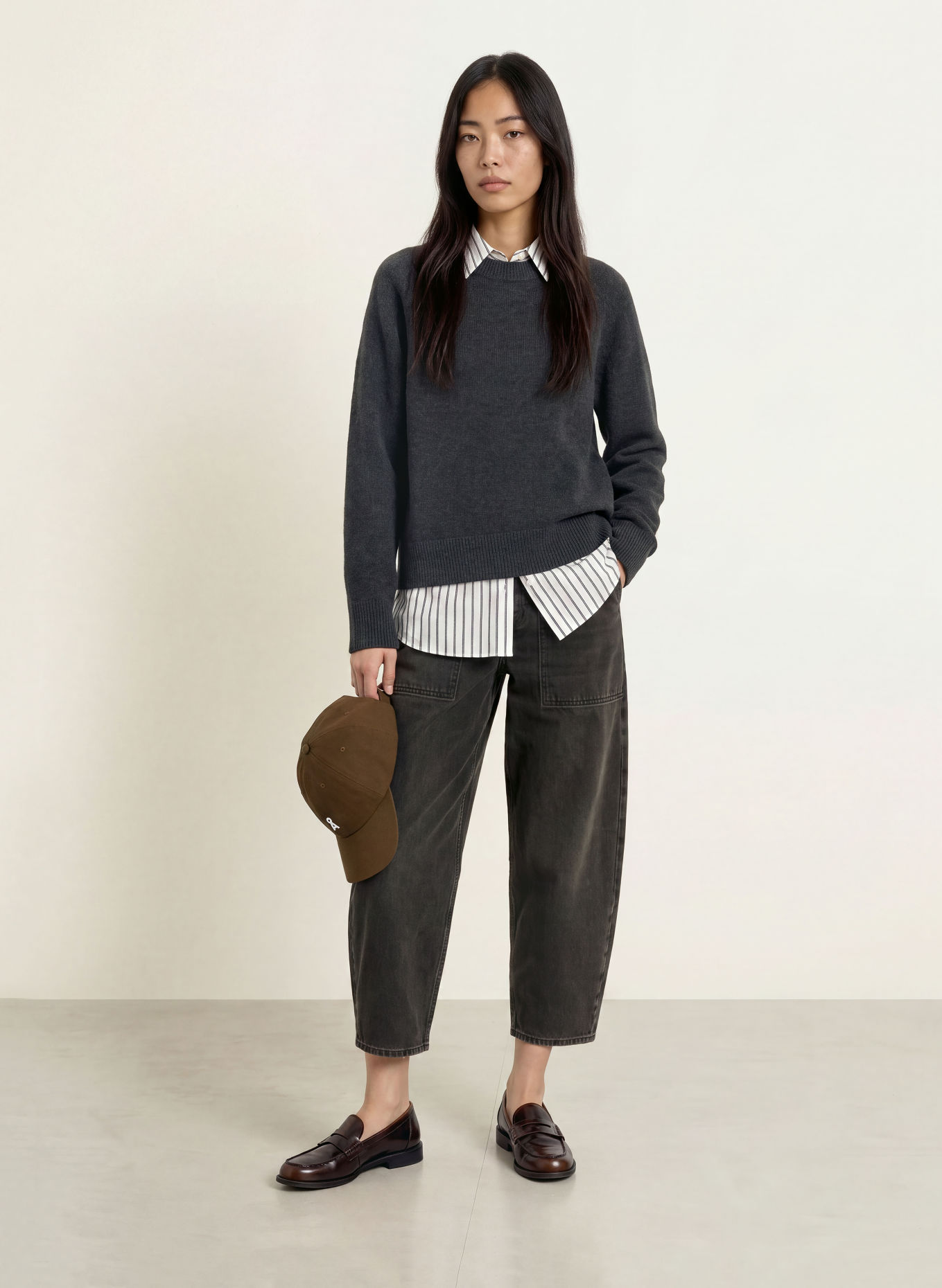 ARMEDANGELS Pullover: DUNKELGRAU