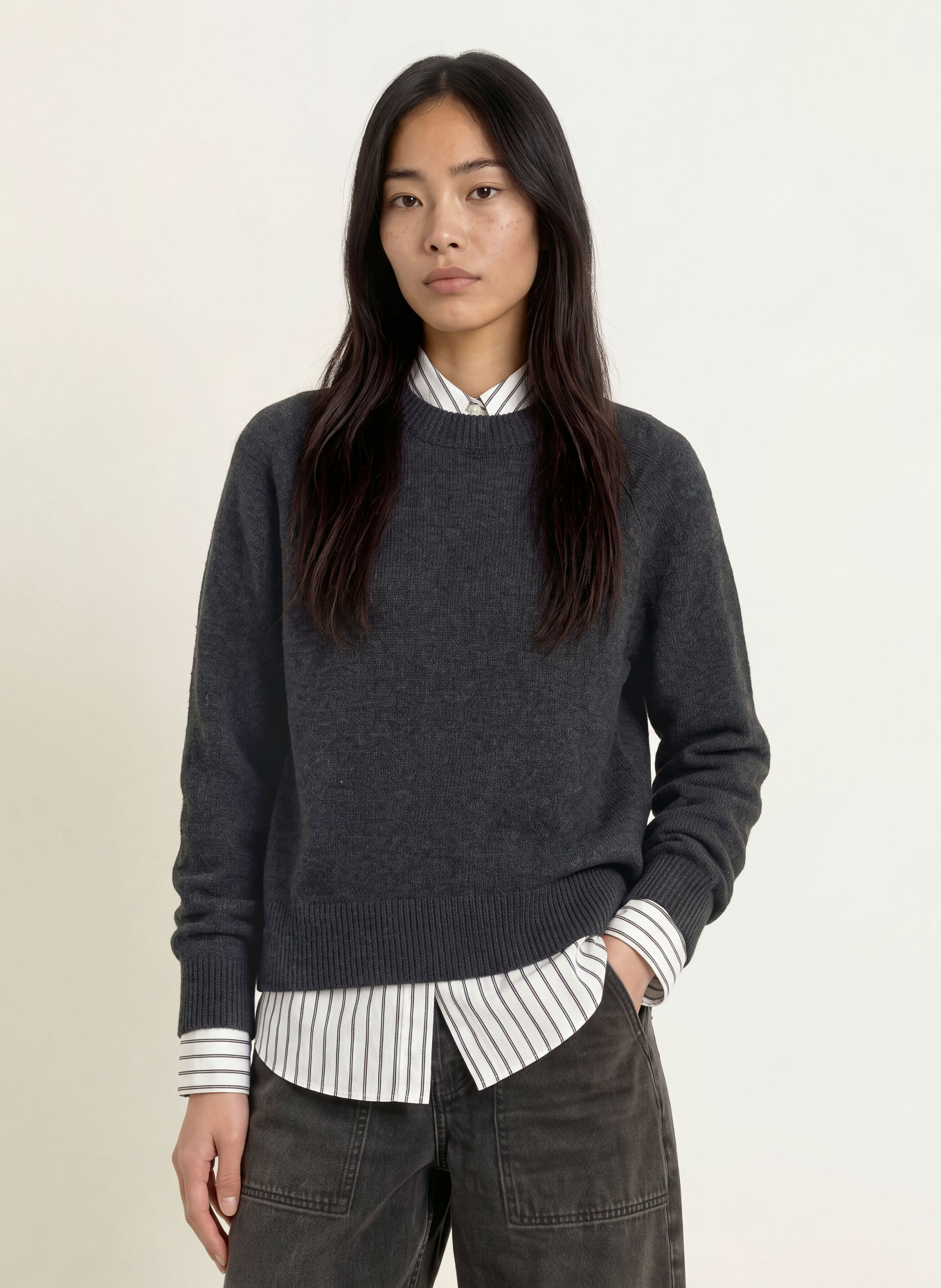ARMEDANGELS Pullover: DUNKELGRAU