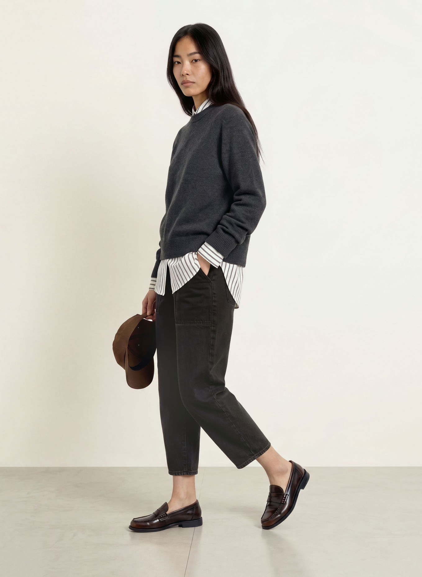 ARMEDANGELS Pullover: DUNKELGRAU