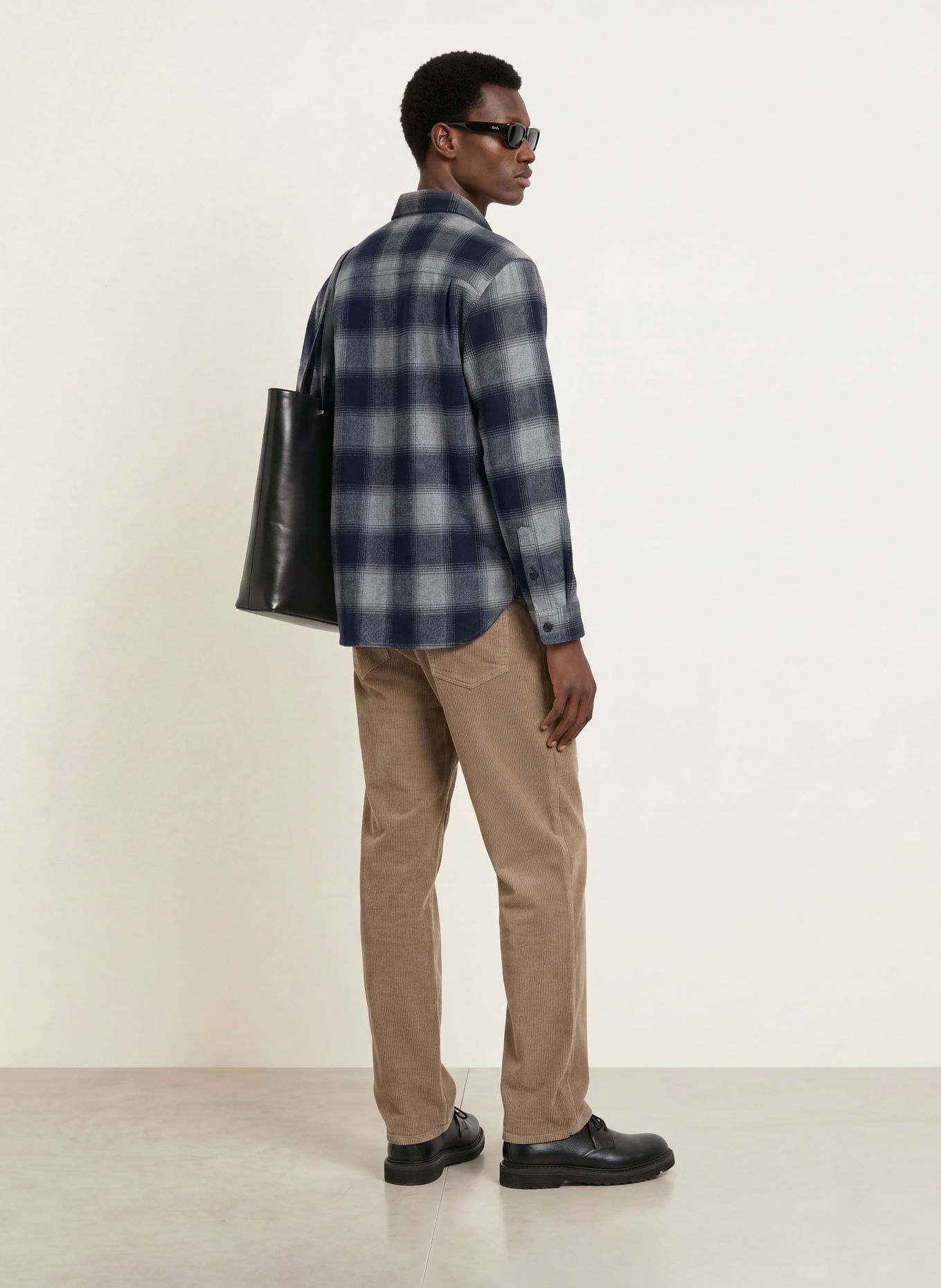 A.P.C. Flanellhemd MALAURY Comfort Fit: GRAU / DUNKELBLAU