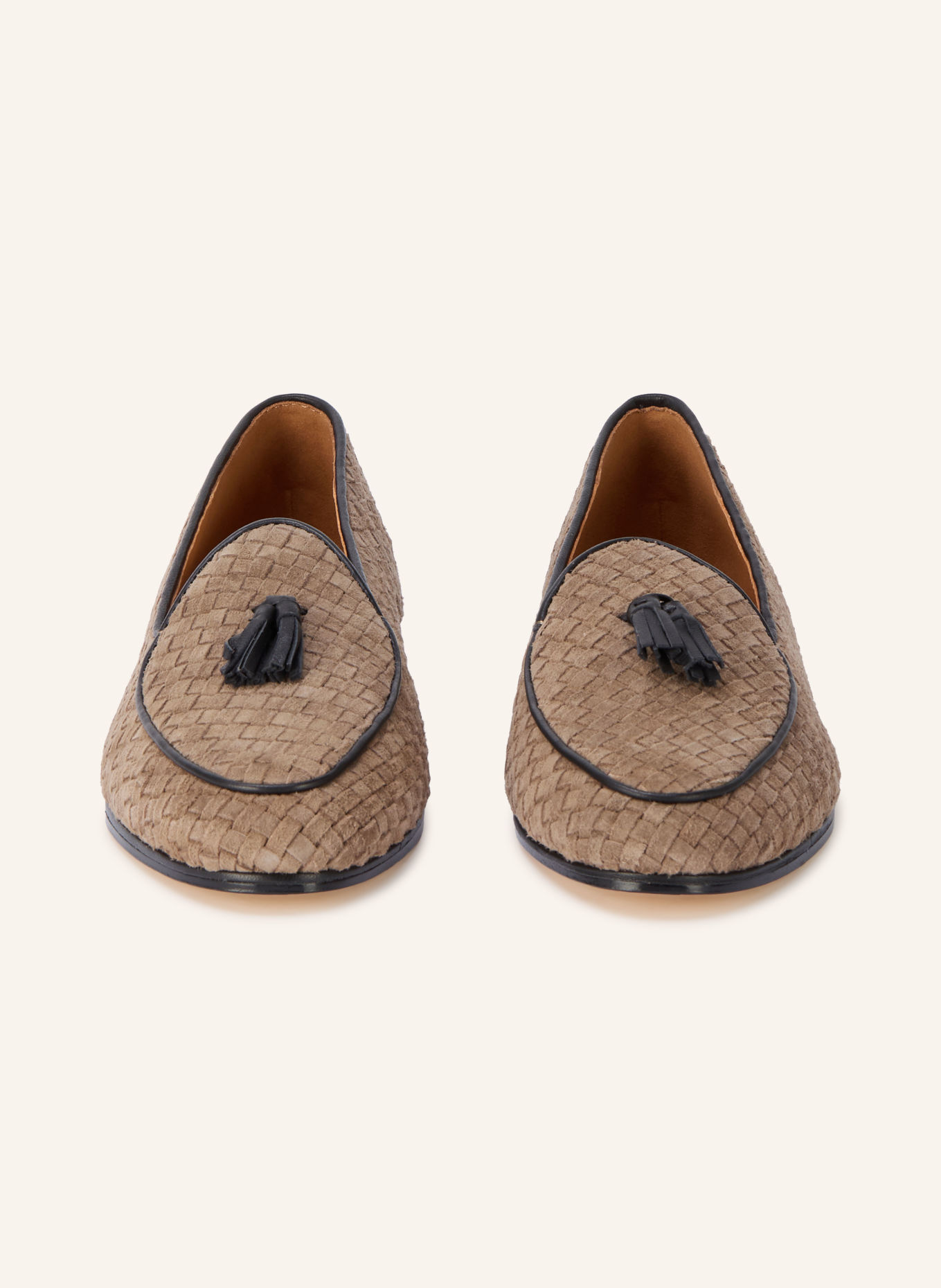 Naghedi Loafers LUCCA: LICHTBRUIN / ZWART