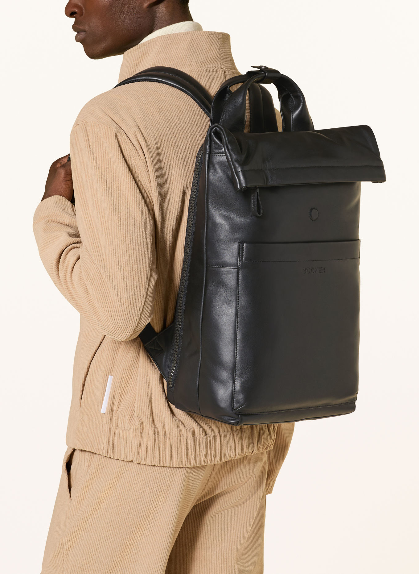 BOGNER CALGARY LEON Backpack with laptop compartment: BLACK