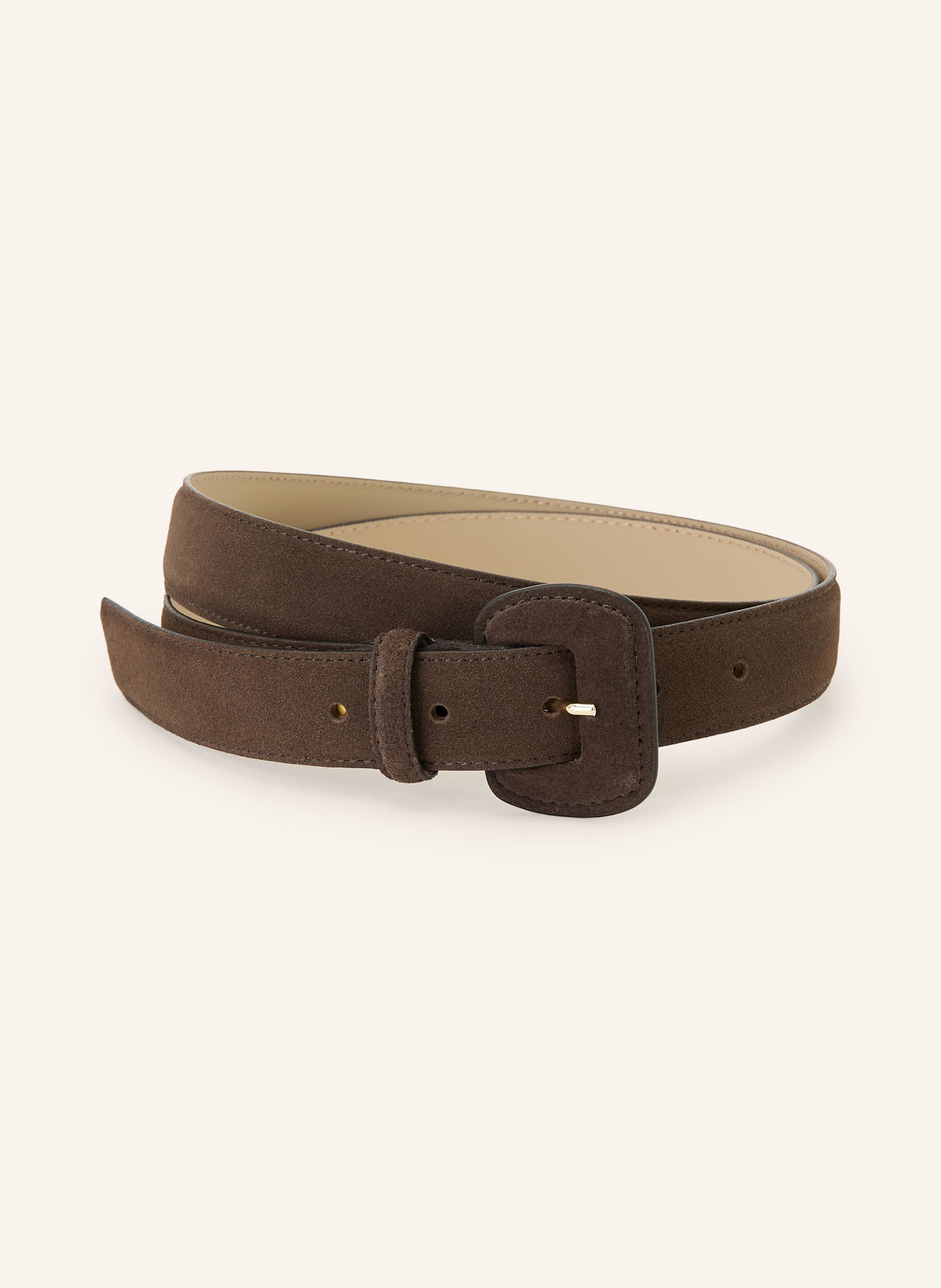 GIANNI CHIARINI Ledergürtel: DUNKELBRAUN / GOLD