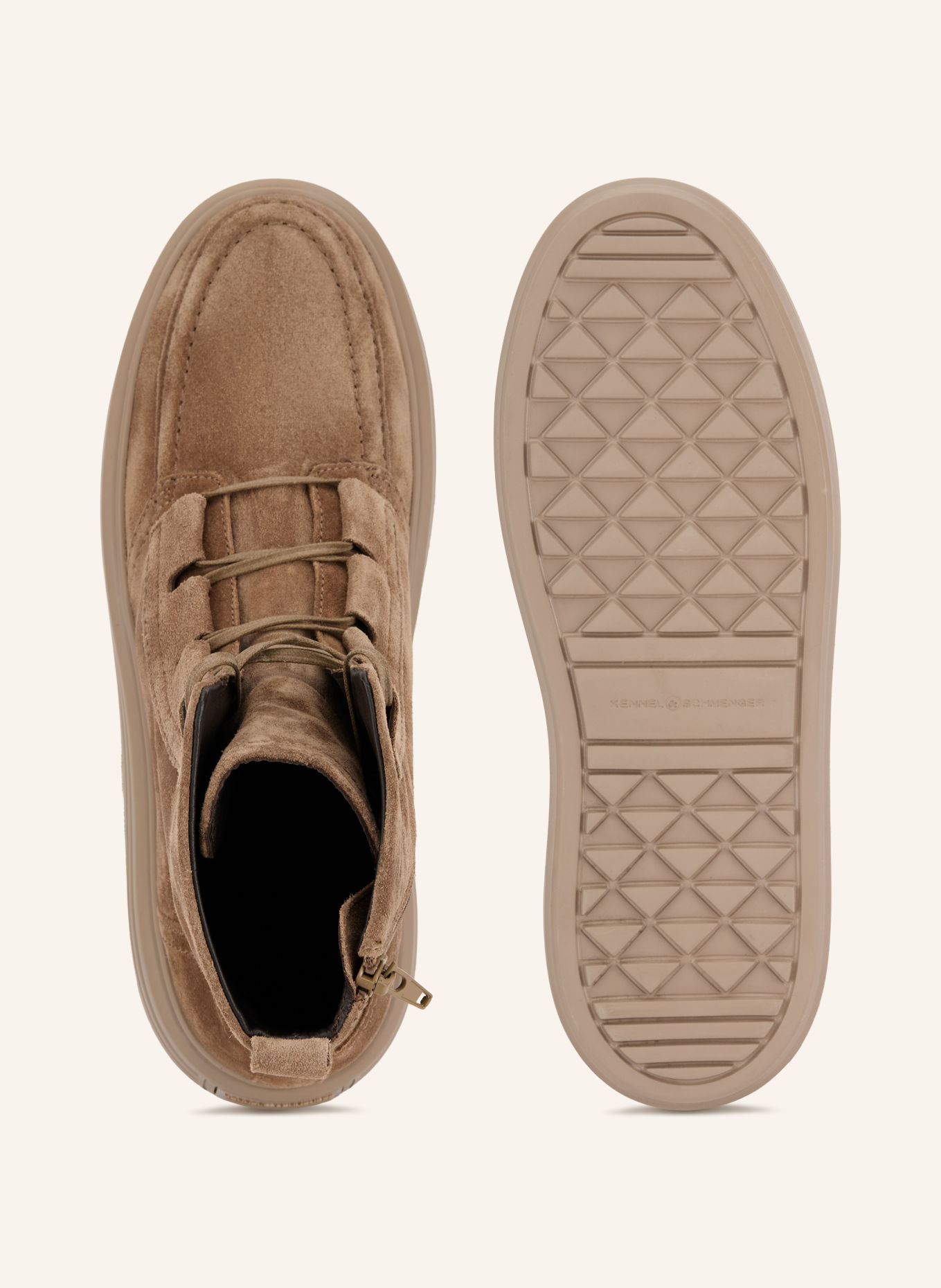 KENNEL & SCHMENGER Boots à lacets LILO: TAUPE