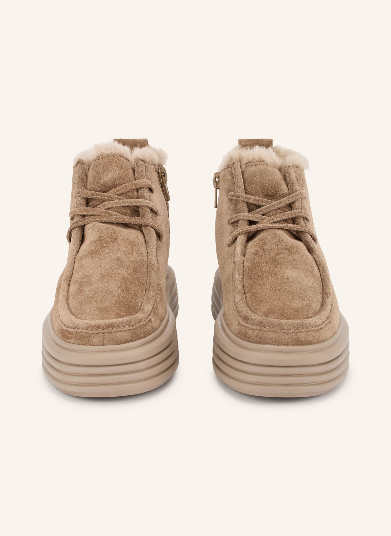 KENNEL & SCHMENGER LILO Platform Boots: TAUPE
