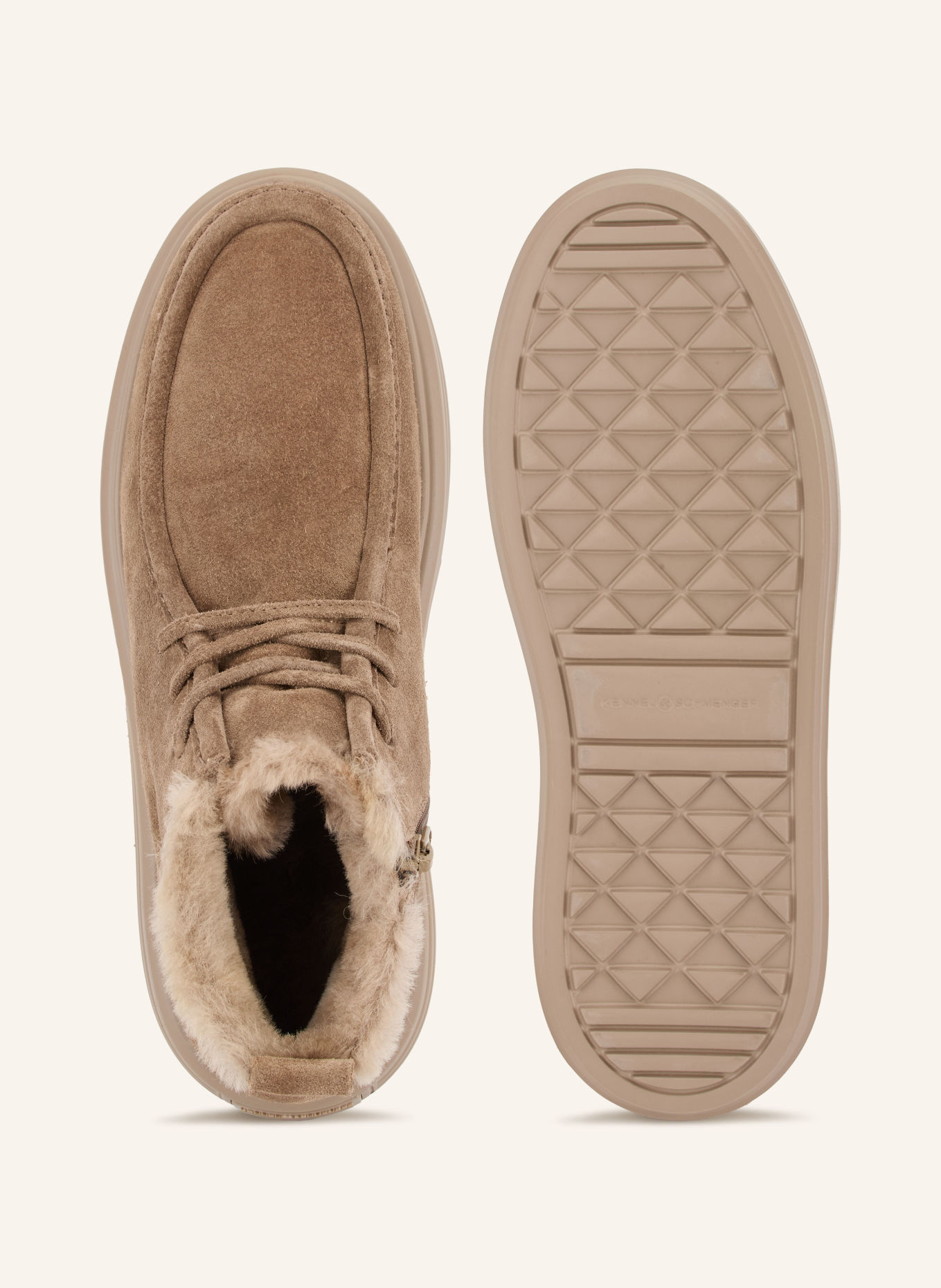 KENNEL & SCHMENGER LILO Platform Boots: TAUPE