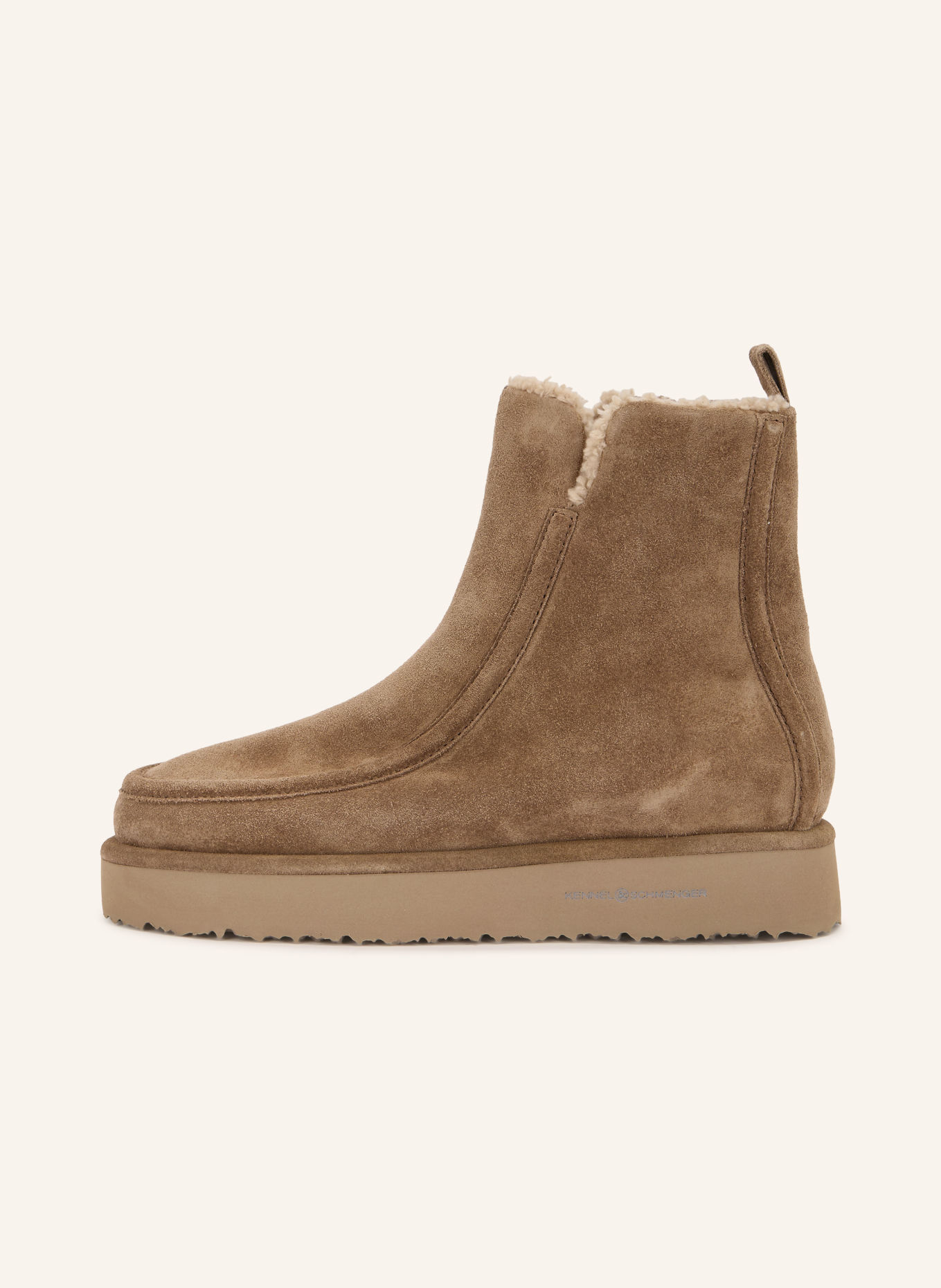 KENNEL & SCHMENGER AURI Platform Boots: BEIGE